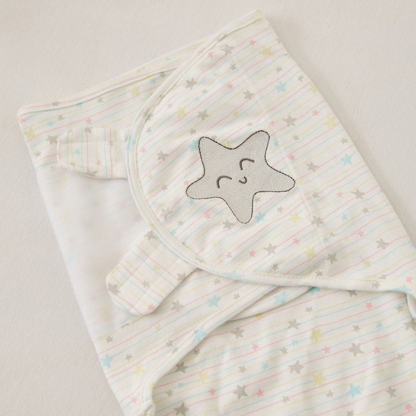 Juniors Star Embroidered Swaddle Wrap-Swaddles and Sleeping Bags-image-1