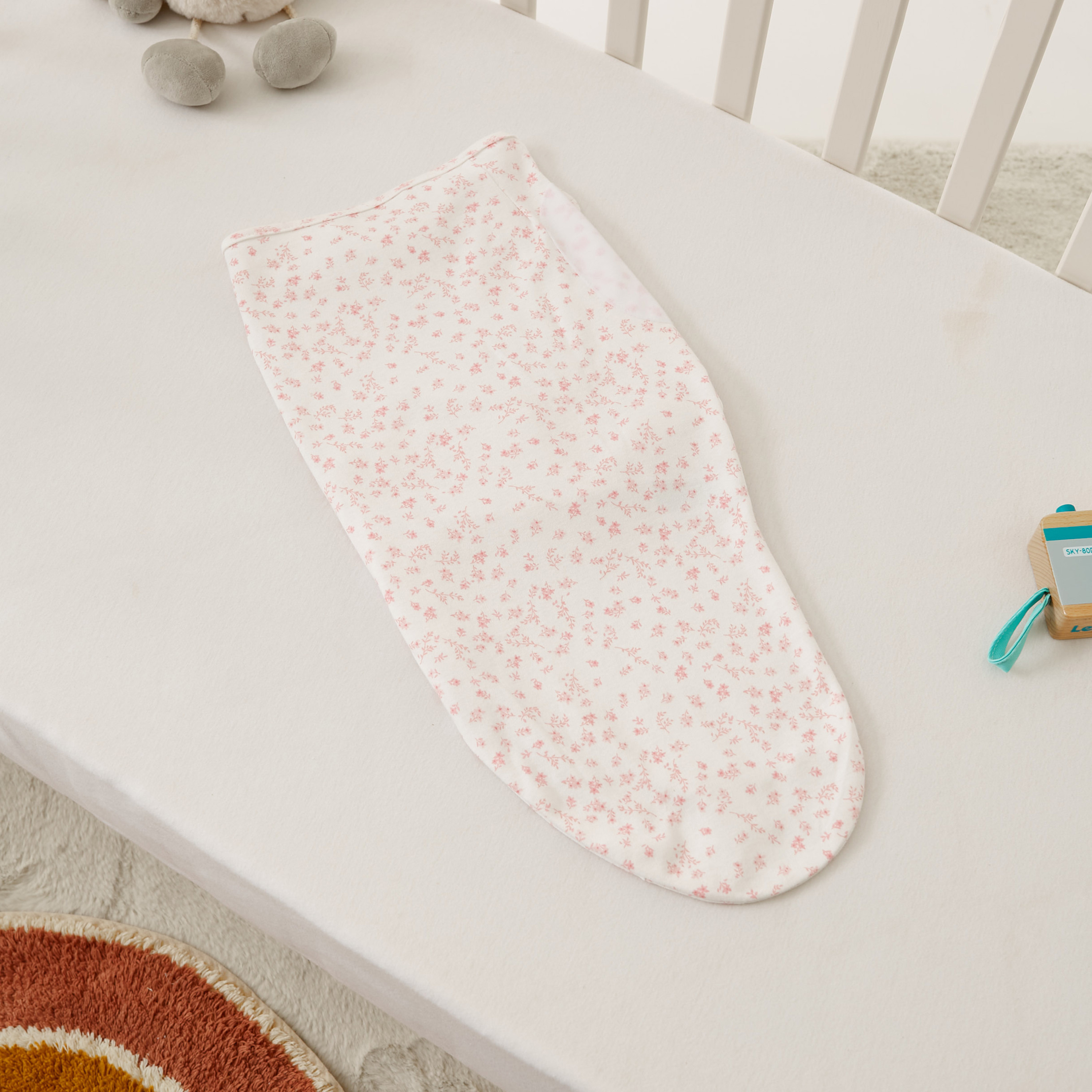 Juniors Floral Print Swaddle Wrap-baby-nursery-blanketsandswaddles-swaddlesandsleepingbags-image-4