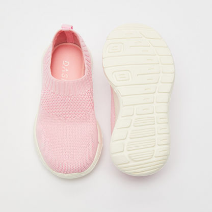 Dash Textured Slip-On Walking Shoes-Baby Girl%27s Shoes-image-4