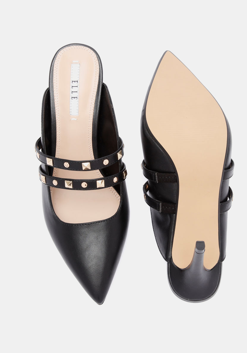 ELLE Women's Embellished Slip-On Mules with Stiletto Heels-Women%27s Heel Shoes-image-4