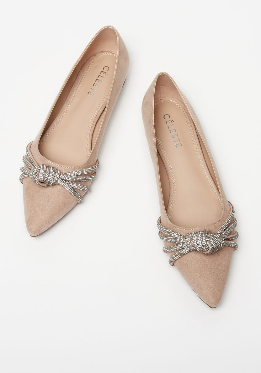 Celeste Women's Heat-Sealed Embellished Ballerina Shoes-Women%27s Ballerinas-image-1