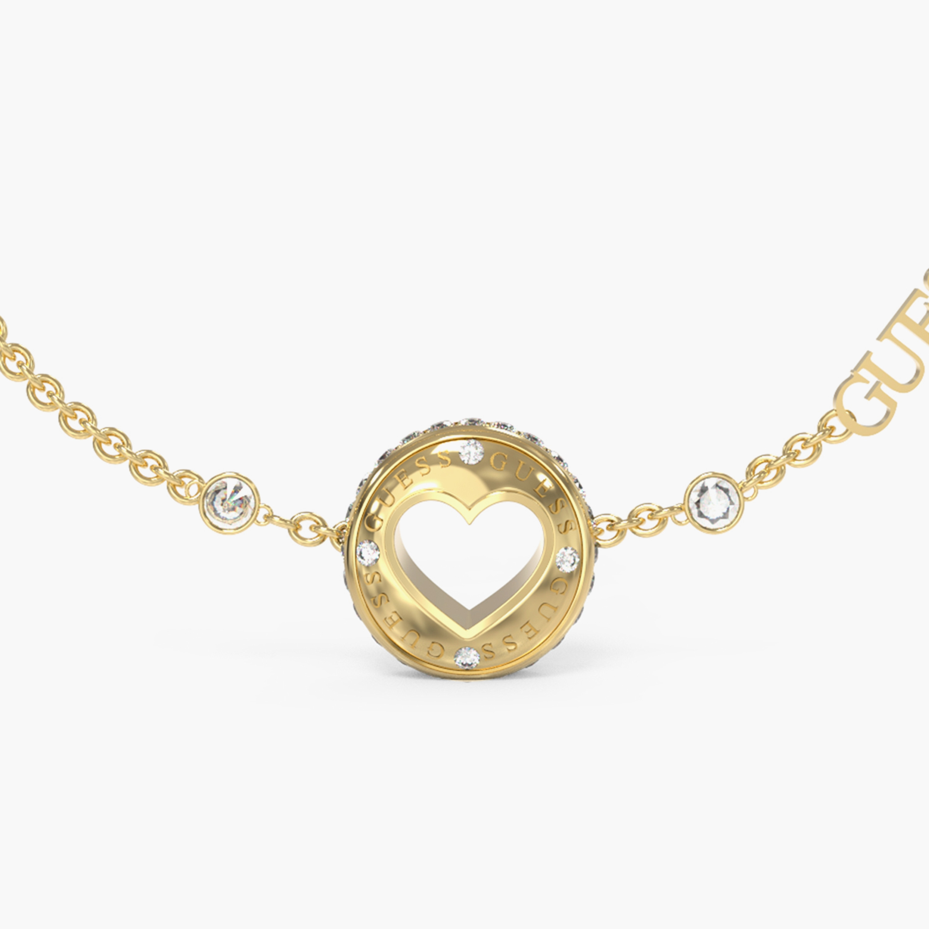 Guess Rolling Hearts Bracelet | JUBB03344JW-women-watchesandjewellery-jewellery-banglesandbracelets-image-2
