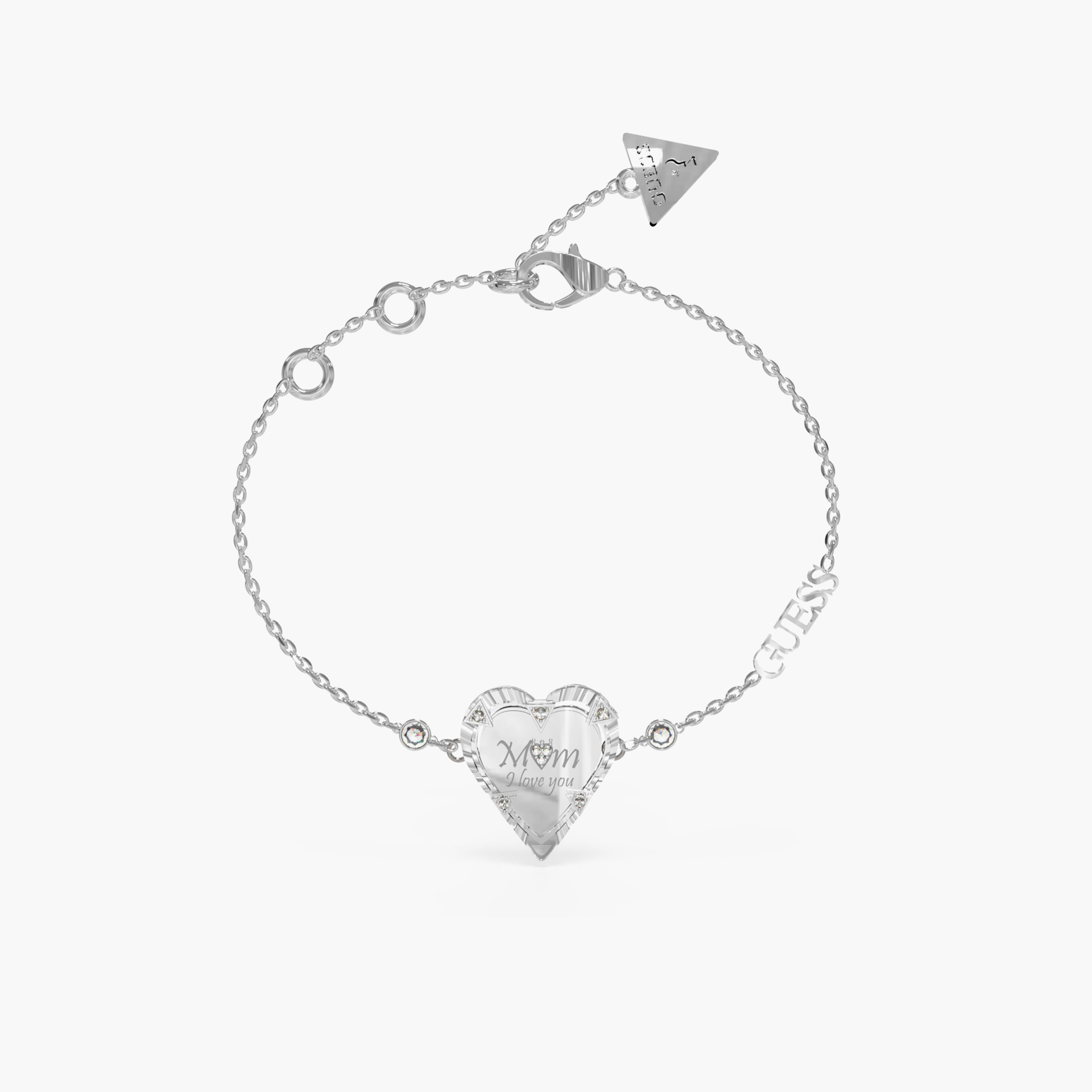 Guess Women's Mom Love Mini Bracelet Steel-women-watchesandjewellery-jewellery-banglesandbracelets-image-1