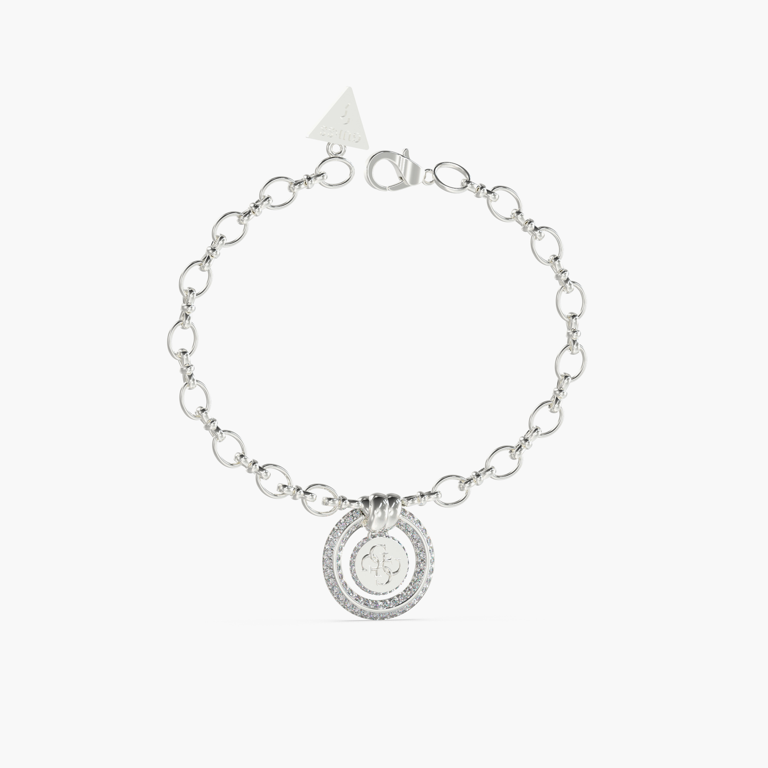 Guess Women's 4G Logo Knot Chain Bracelet Steel-women-watchesandjewellery-jewellery-banglesandbracelets-image-1