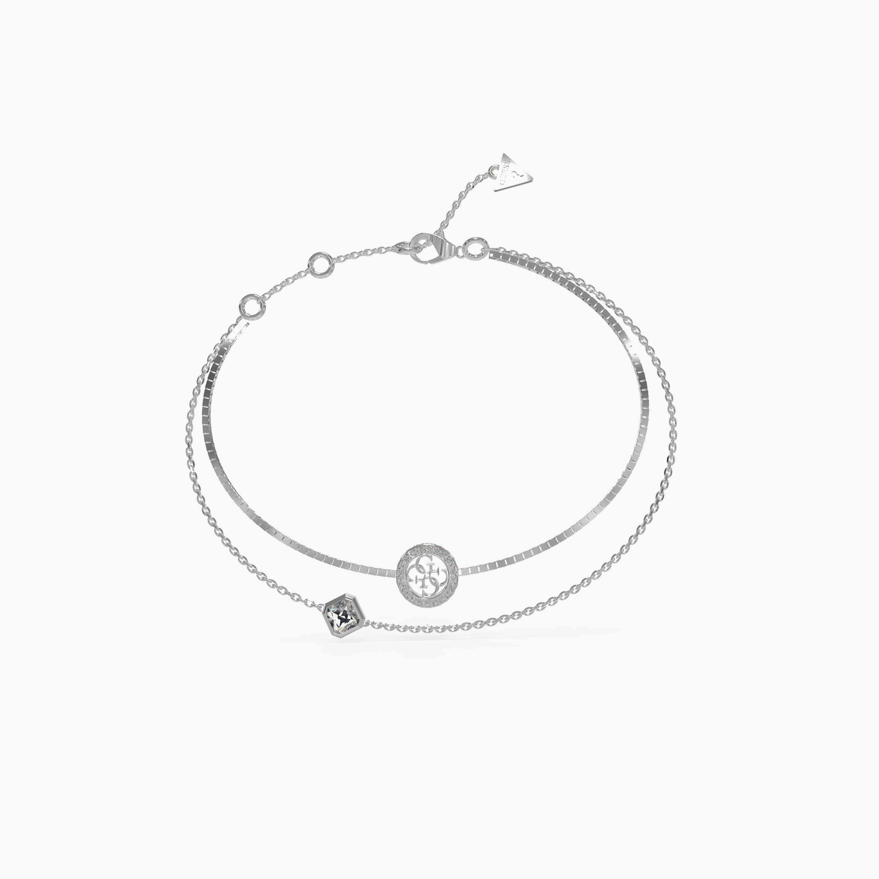 غيس- سوار نسائي فولاذ 4غ مكون من طبقتين-women-watchesandjewellery-jewellery-banglesandbracelets-image-1