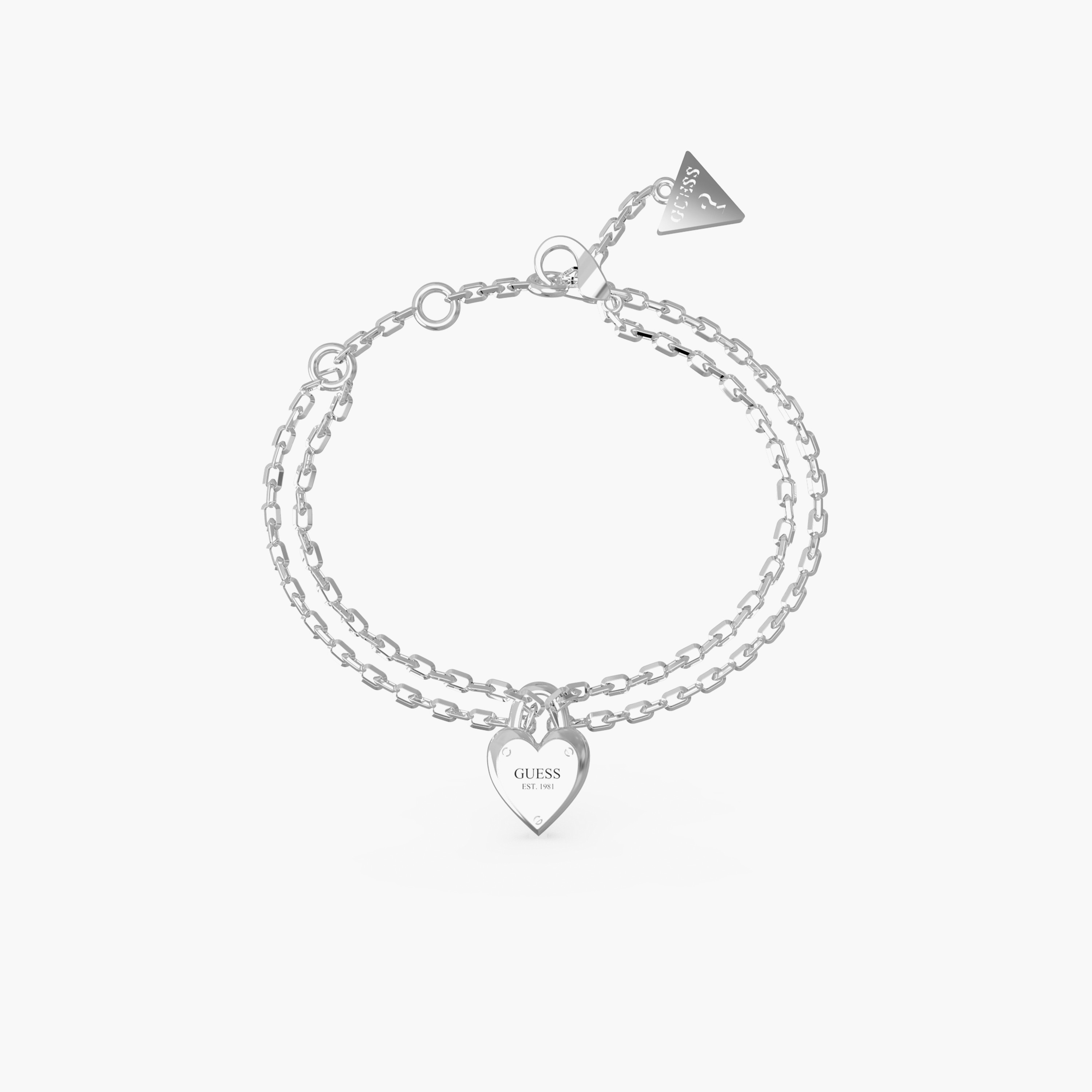 غيس- سوار نسائي قفل القلب الصغير من الفولاذ-women-watchesandjewellery-jewellery-banglesandbracelets-image-1