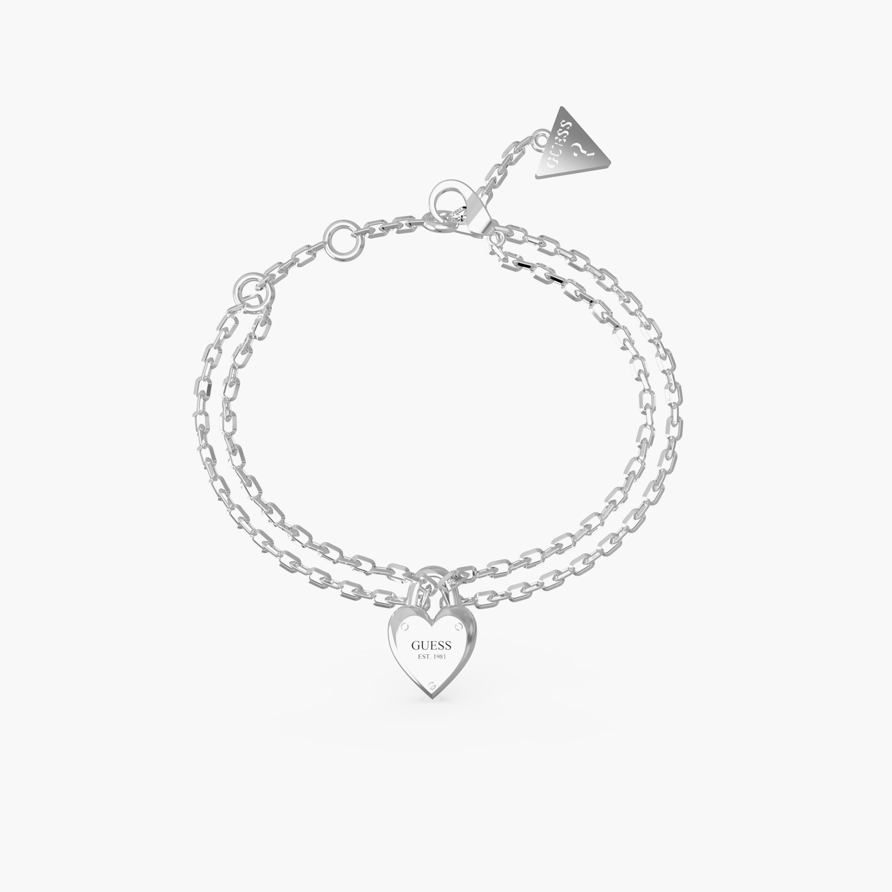 غيس- سوار نسائي قفل القلب الصغير من الفولاذ-women-watchesandjewellery-jewellery-banglesandbracelets-image-1