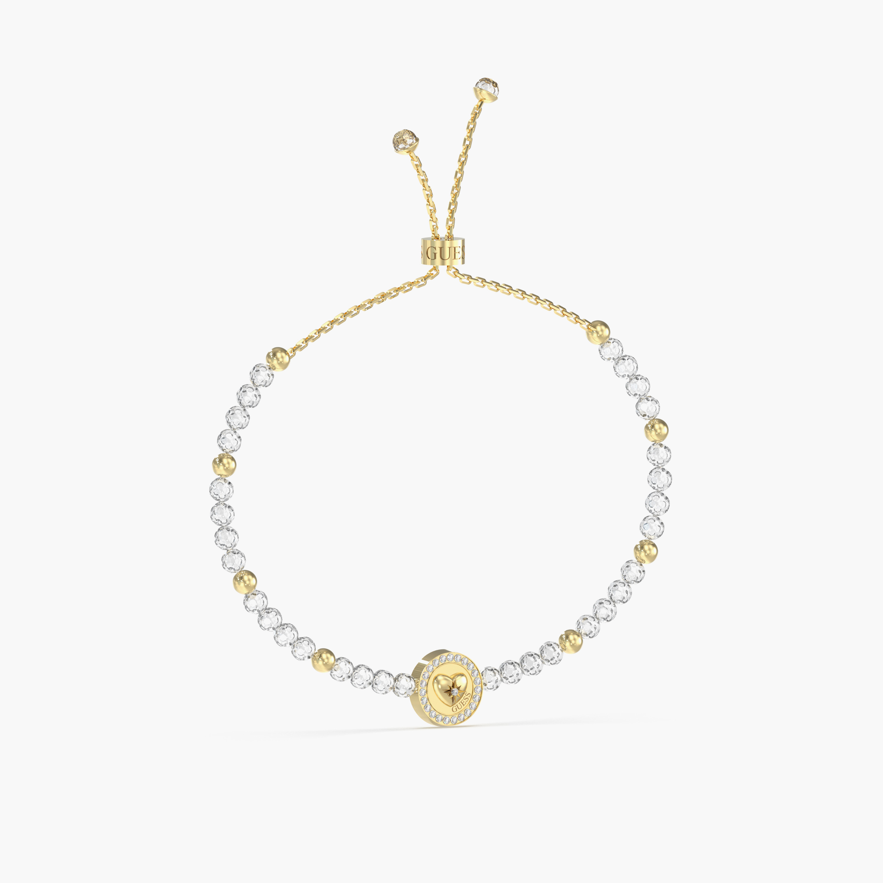 غيس- خرز ملون وسوار نسائي قلب من الفولاذ-women-watchesandjewellery-jewellery-banglesandbracelets-image-1