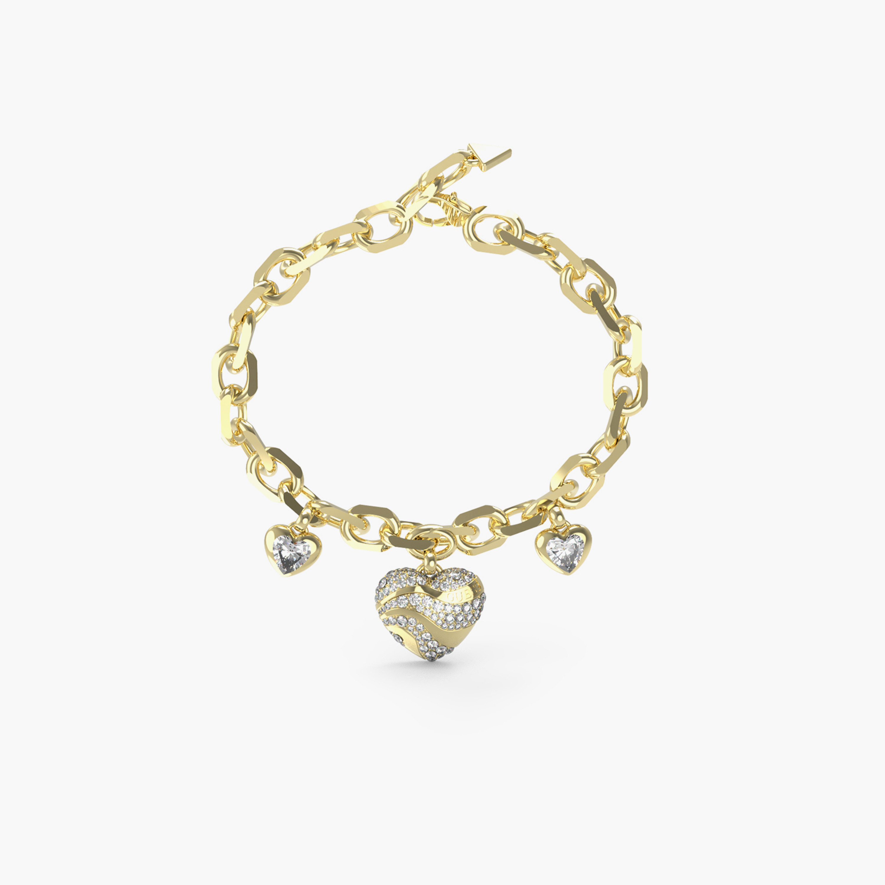 غيس- سوار نسائي من الفولاذ - قلوب متعددة الكريستال-women-watchesandjewellery-jewellery-banglesandbracelets-image-1