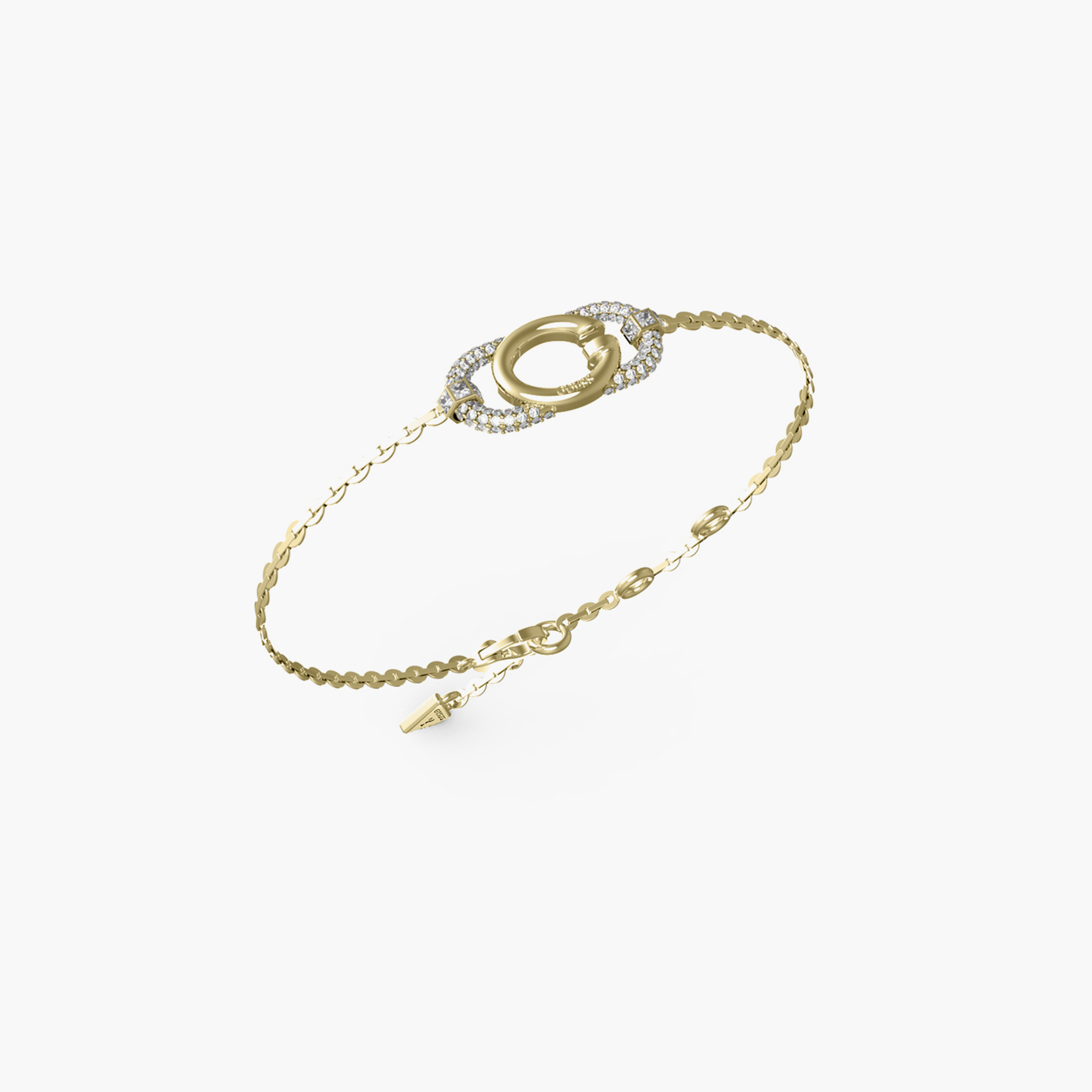 Guess Women's G Logo & Crystal Gold Bracelet Steel-women-watchesandjewellery-jewellery-banglesandbracelets-image-1