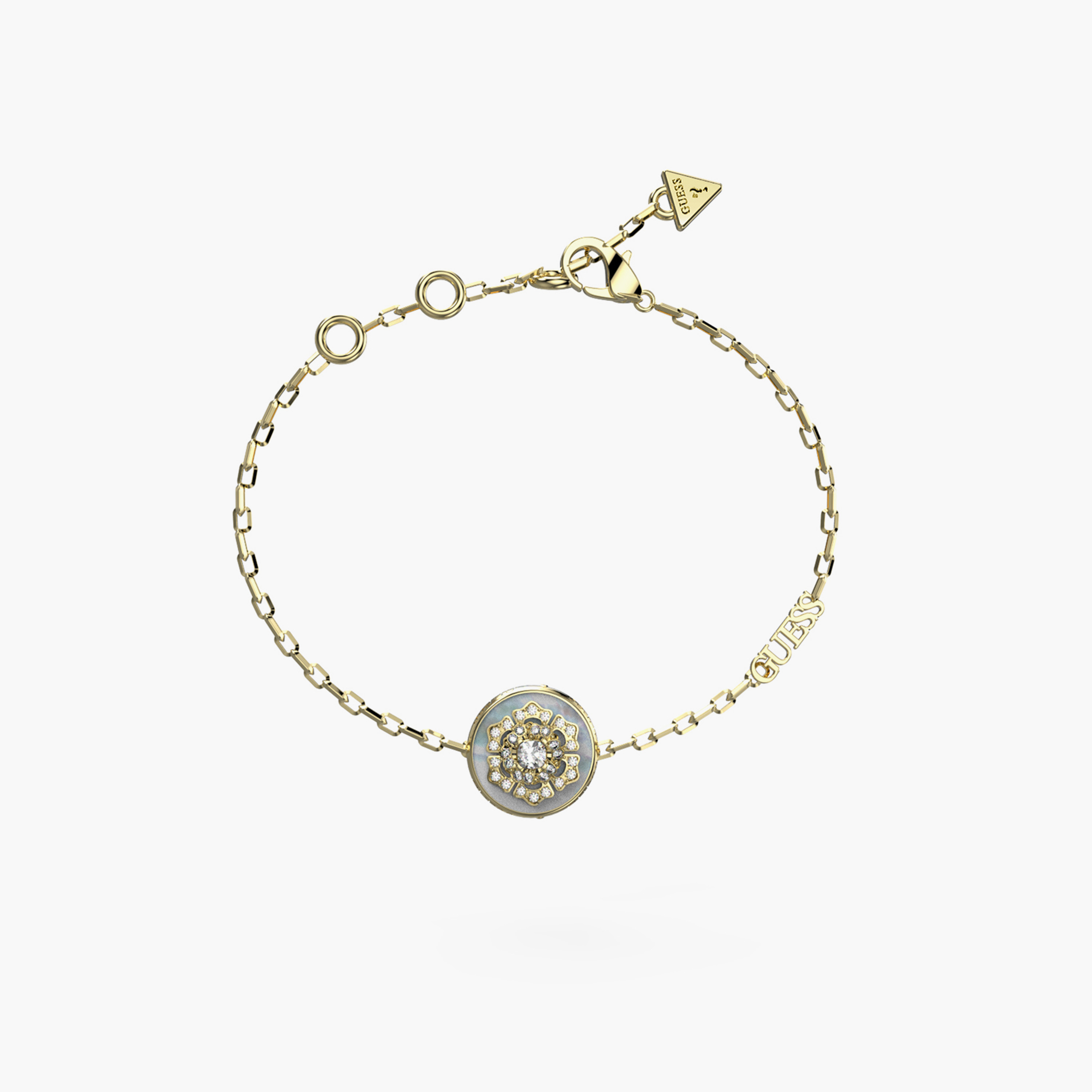 غيس- سوار نسائي ذهبي من عرق اللؤلؤ والفاوانيا من الفولاذ-women-watchesandjewellery-jewellery-banglesandbracelets-image-1