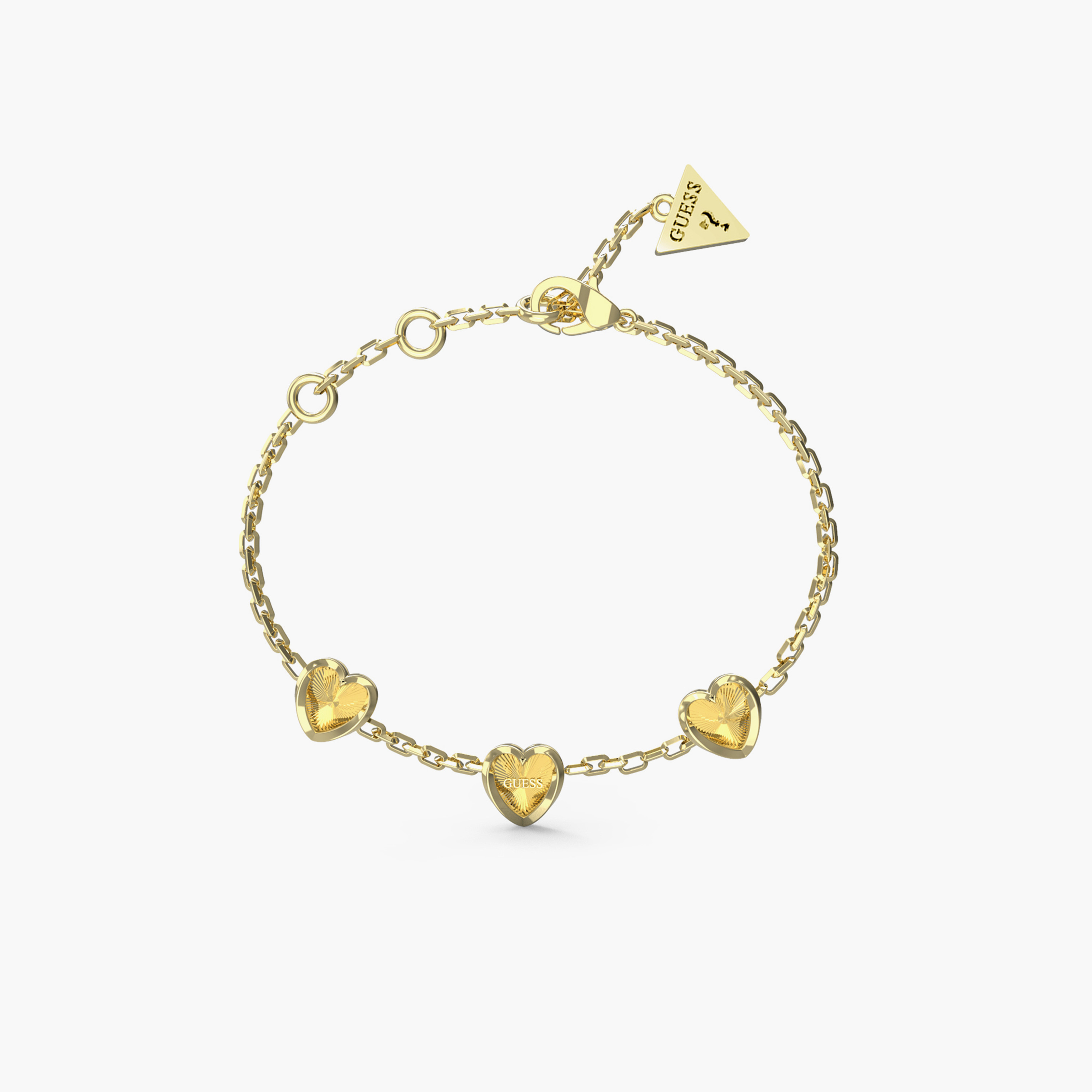 غيس- سوار نسائي من الفولاذ بقلوب متعددة باللون الذهبي-women-watchesandjewellery-jewellery-banglesandbracelets-image-1