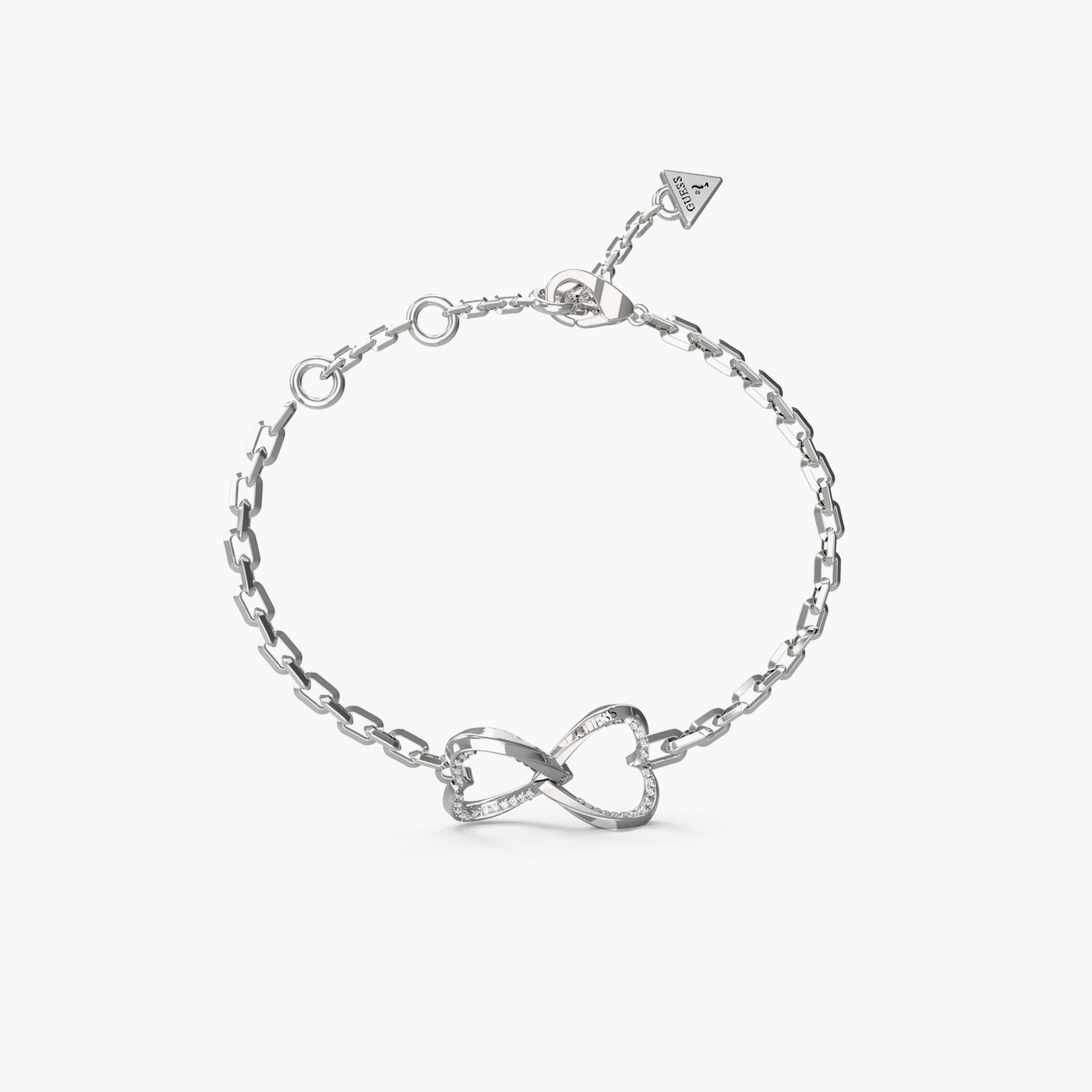 غيس- سوار نسائي مون آمور ذو القلبين من الفولاذ-women-watchesandjewellery-jewellery-banglesandbracelets-image-1