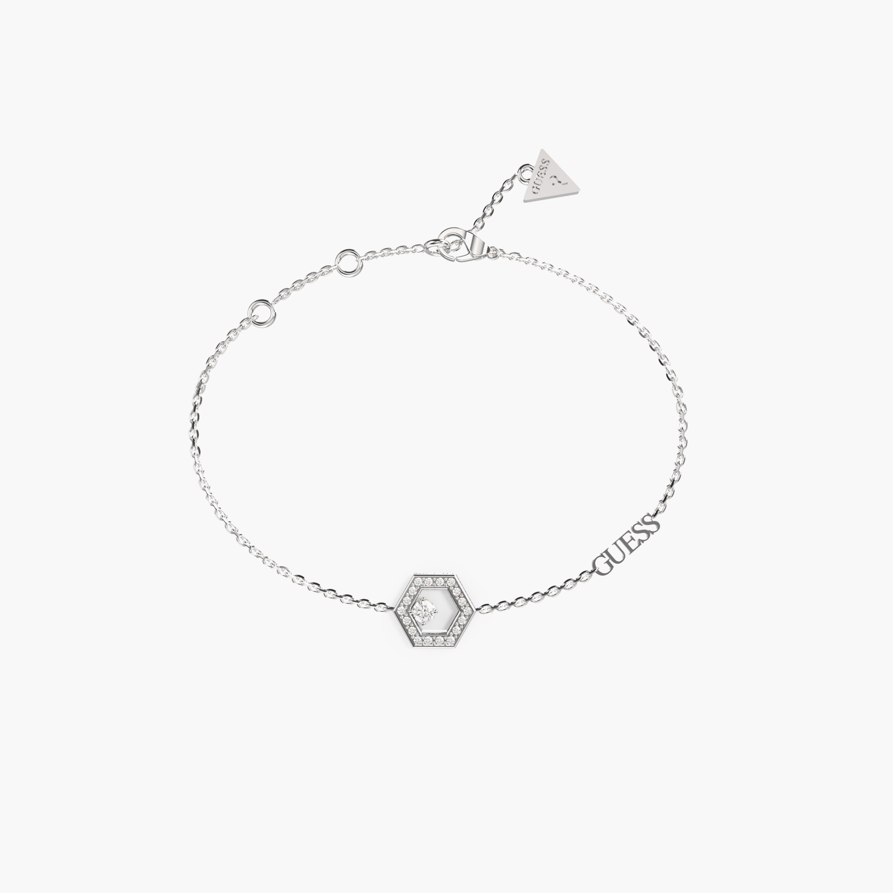 غيس- سوار نسائي من الفولاذ بكريستال سداسي الشكل-women-watchesandjewellery-jewellery-banglesandbracelets-image-1