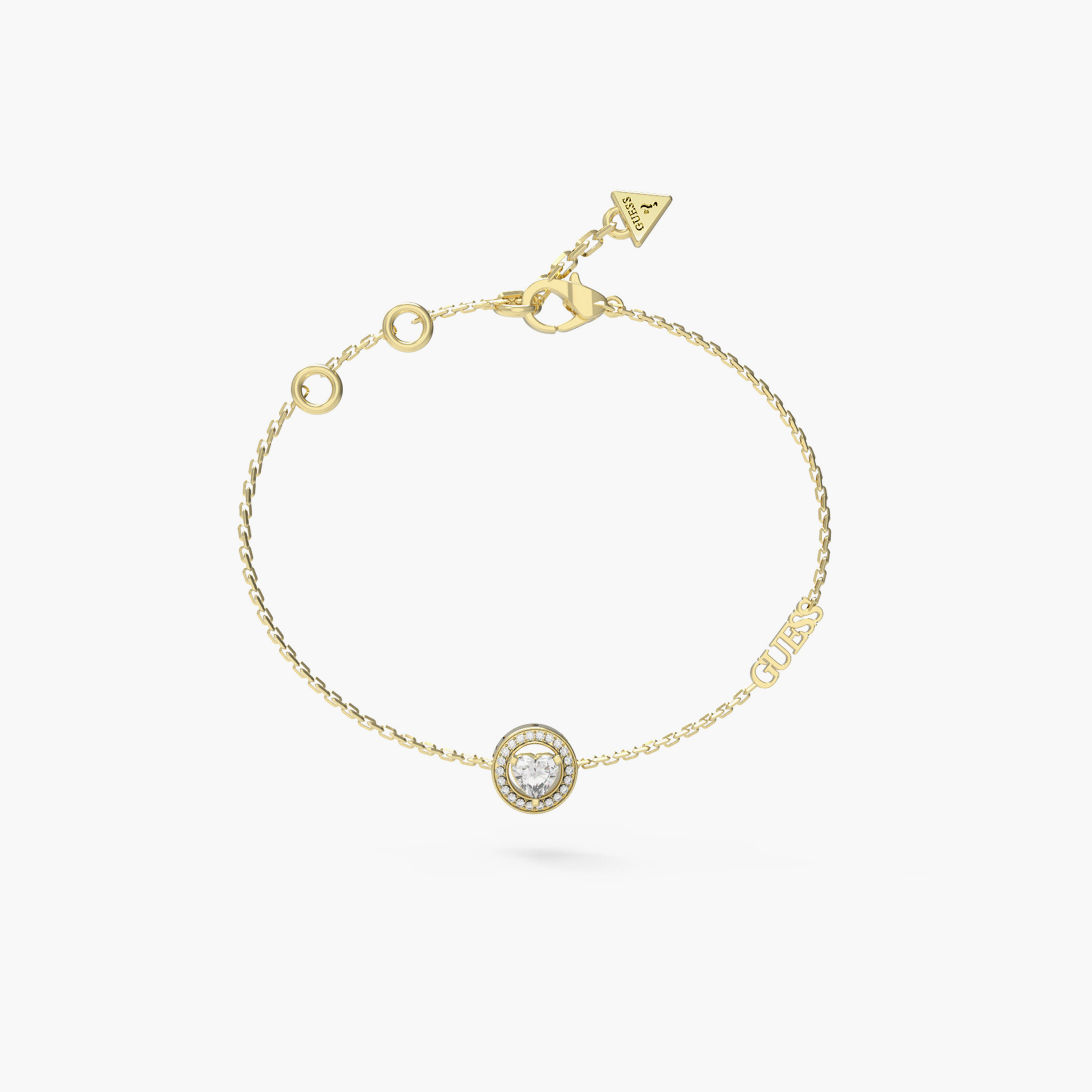 غيس- سوار نسائي سوليتير كريستال من الفولاذ - قلب ذهبي من الفولاذ-women-watchesandjewellery-jewellery-banglesandbracelets-image-1