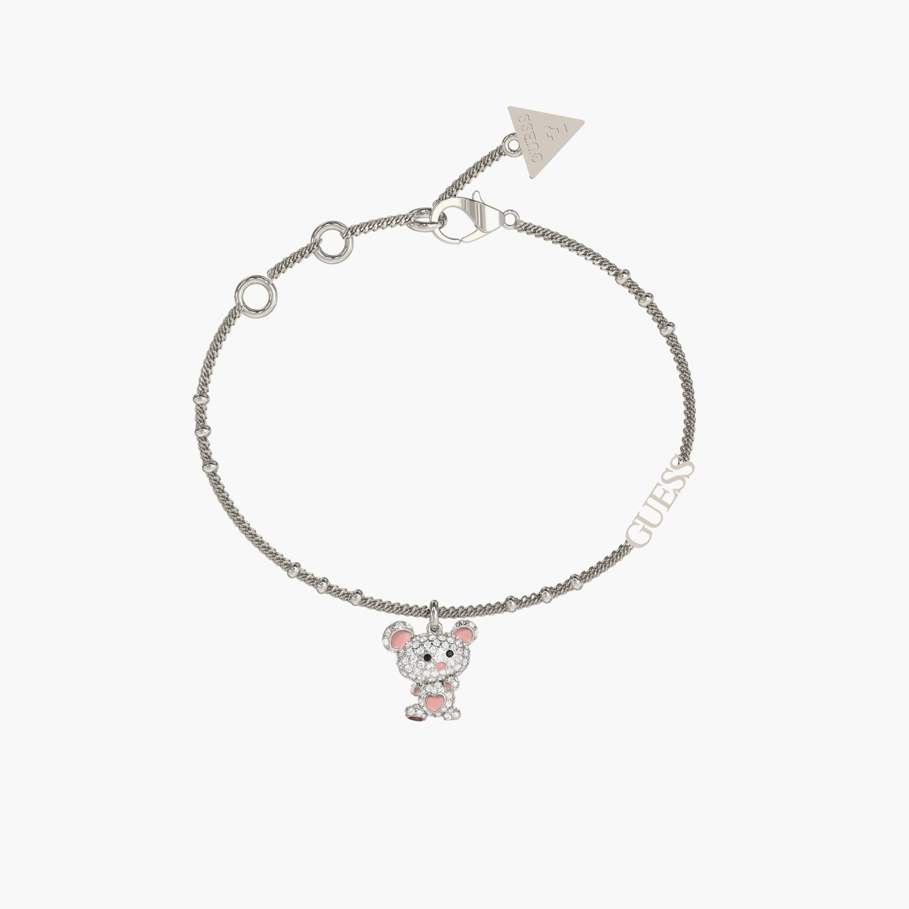 Guess Women's Small Teddy Bear Bracelet Steel-women-watchesandjewellery-jewellery-banglesandbracelets-image-1
