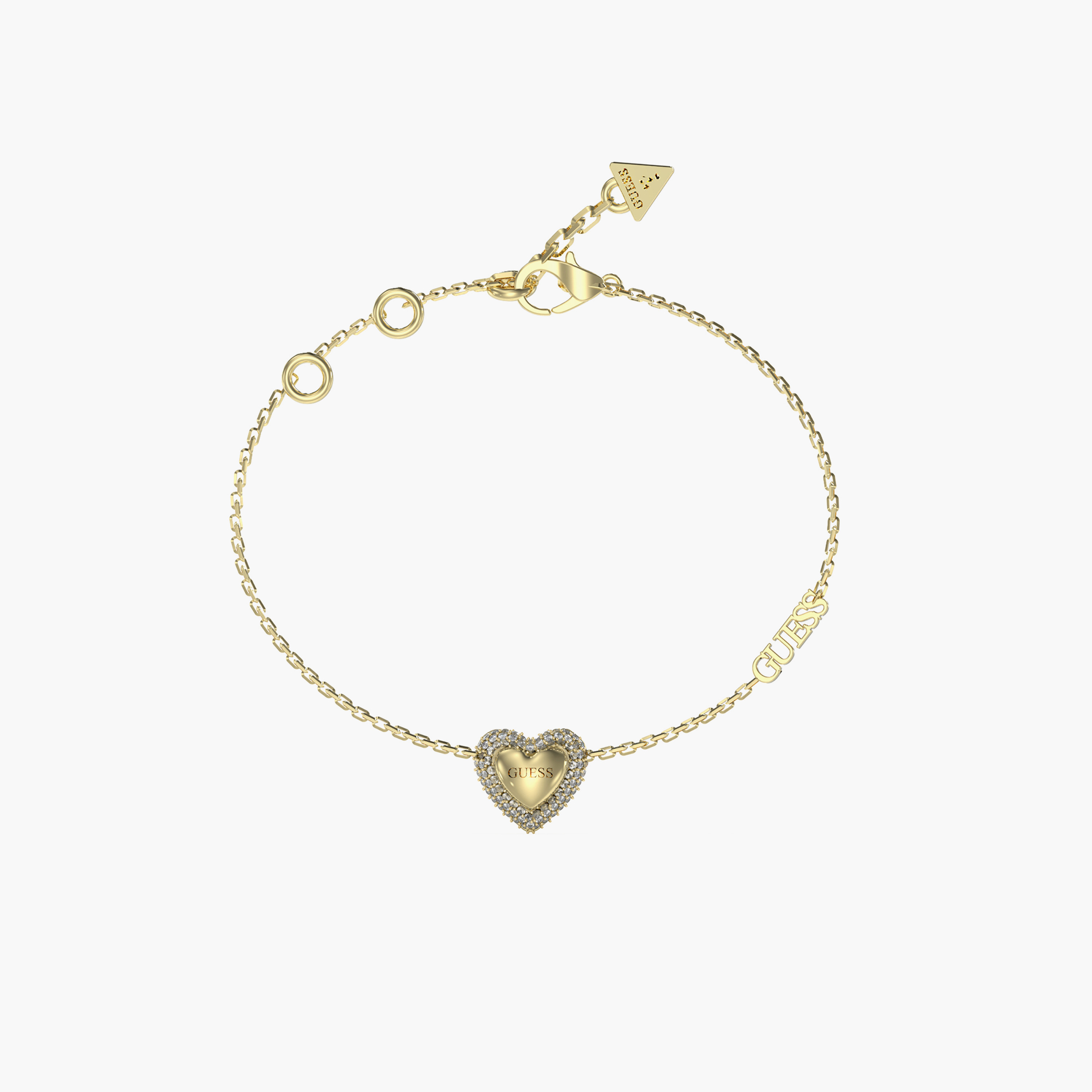 غيس- سوار نسائي من الفولاذ بقلب مرصع ذهبي مقاس 13 مم-women-watchesandjewellery-jewellery-banglesandbracelets-image-1