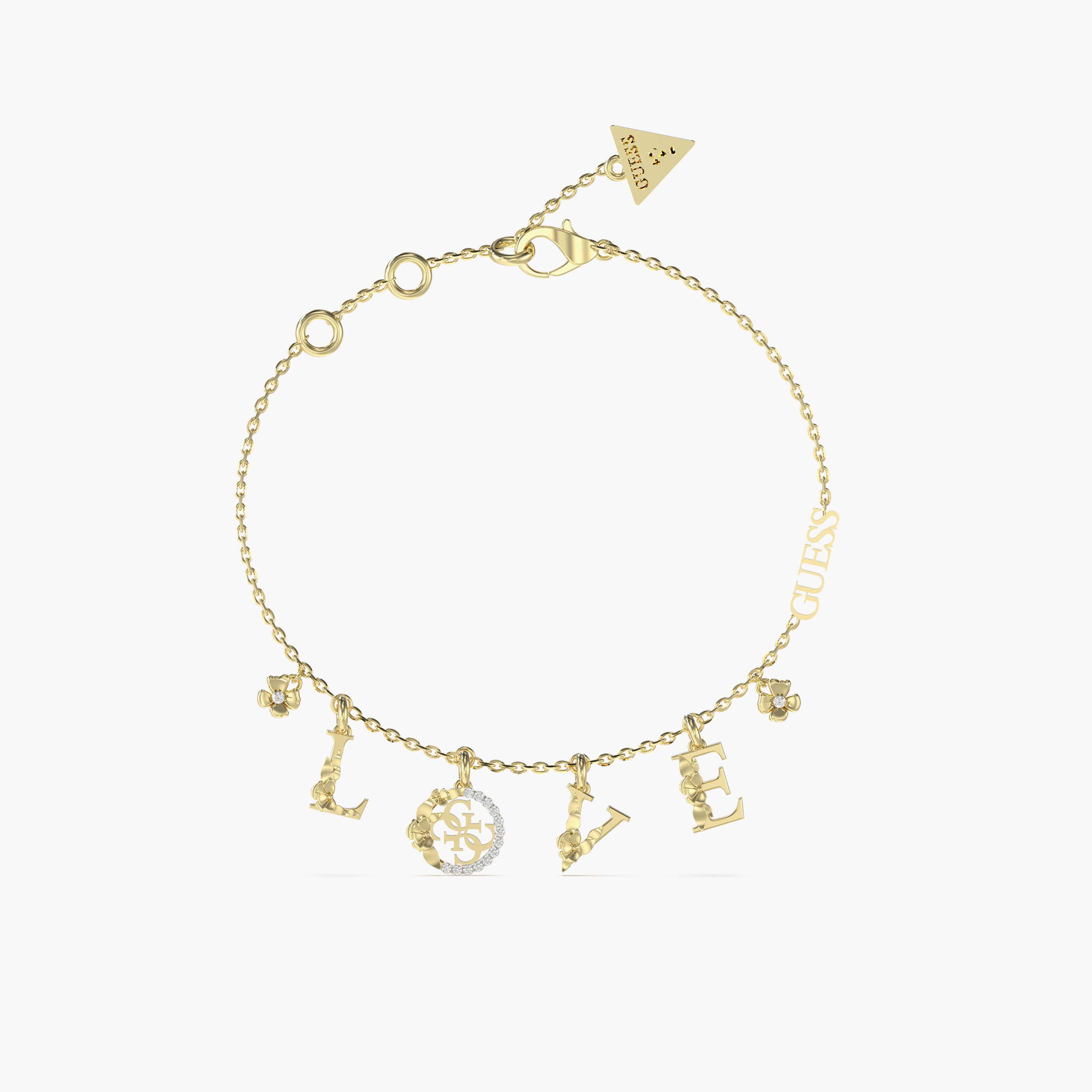 غيس- سوار نسائي الحب والزهور متعدد التعليقة من الفولاذ-women-watchesandjewellery-jewellery-banglesandbracelets-image-1