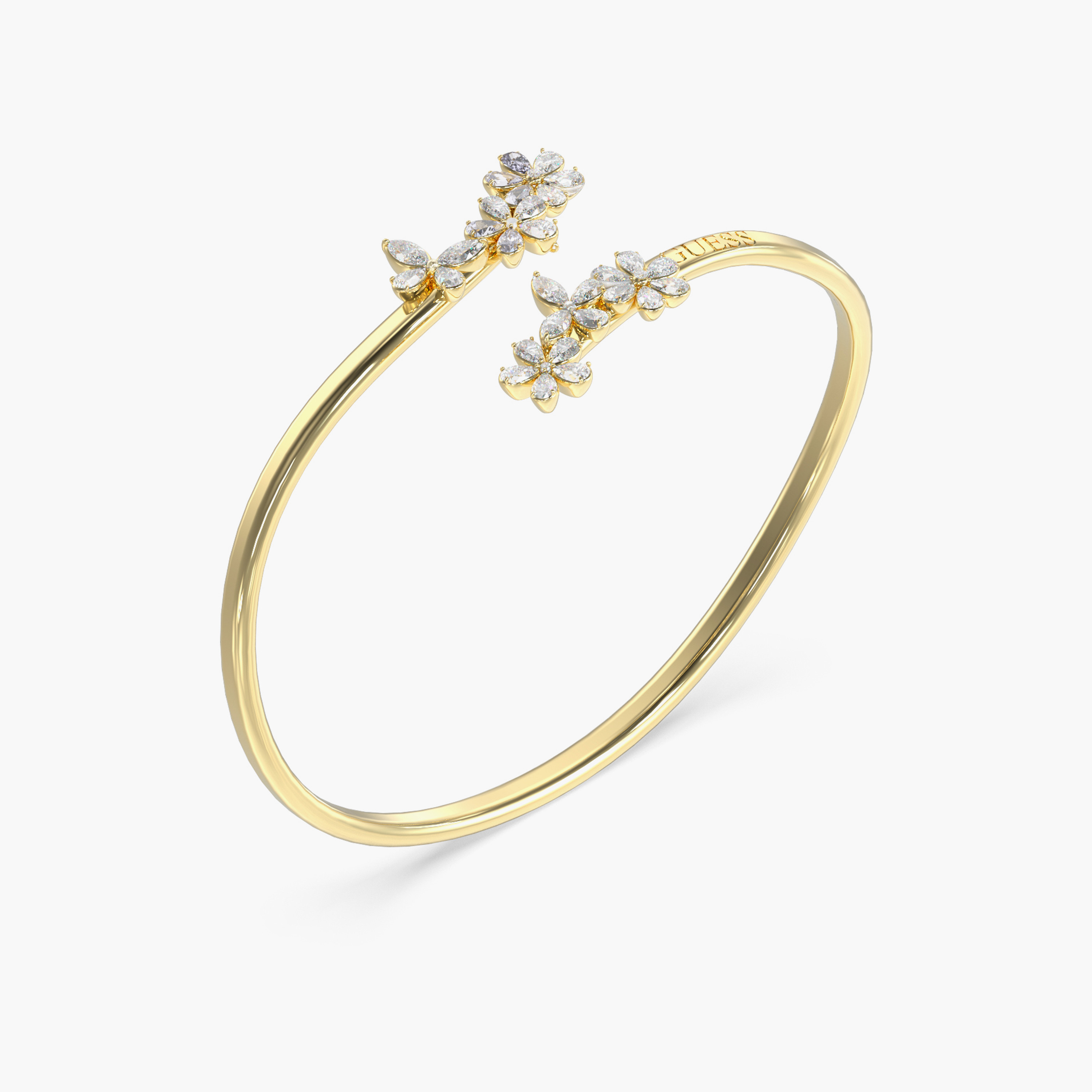 Guess Lily Women Gold Cuff Bracelet Stainless Steel | JUBB05103JWYGS-women-watchesandjewellery-jewellery-banglesandbracelets-image-1