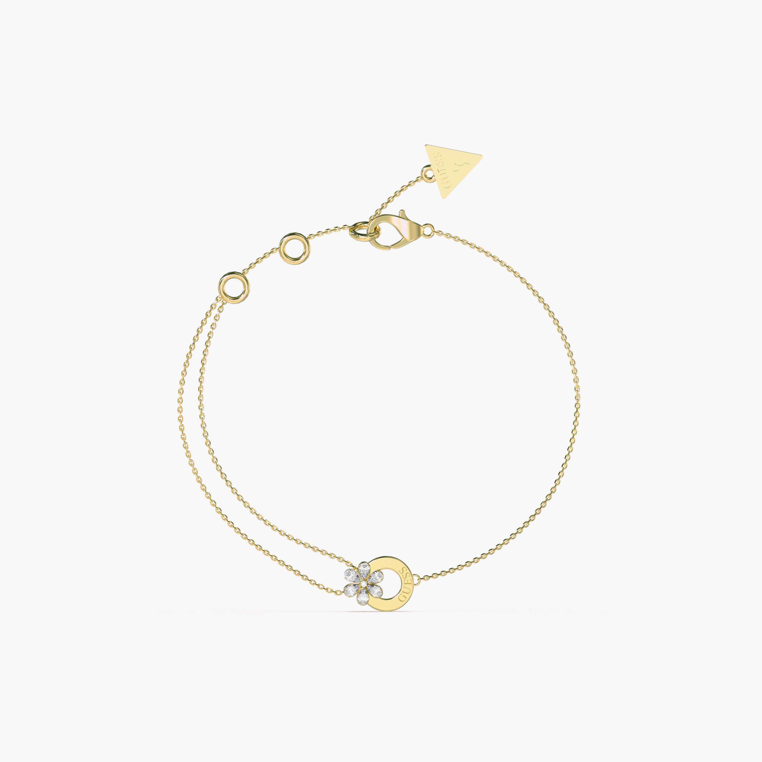 Guess Lily Women Double Chain Bracelet Stainless Steel | JUBB05111-women-watchesandjewellery-jewellery-banglesandbracelets-image-1