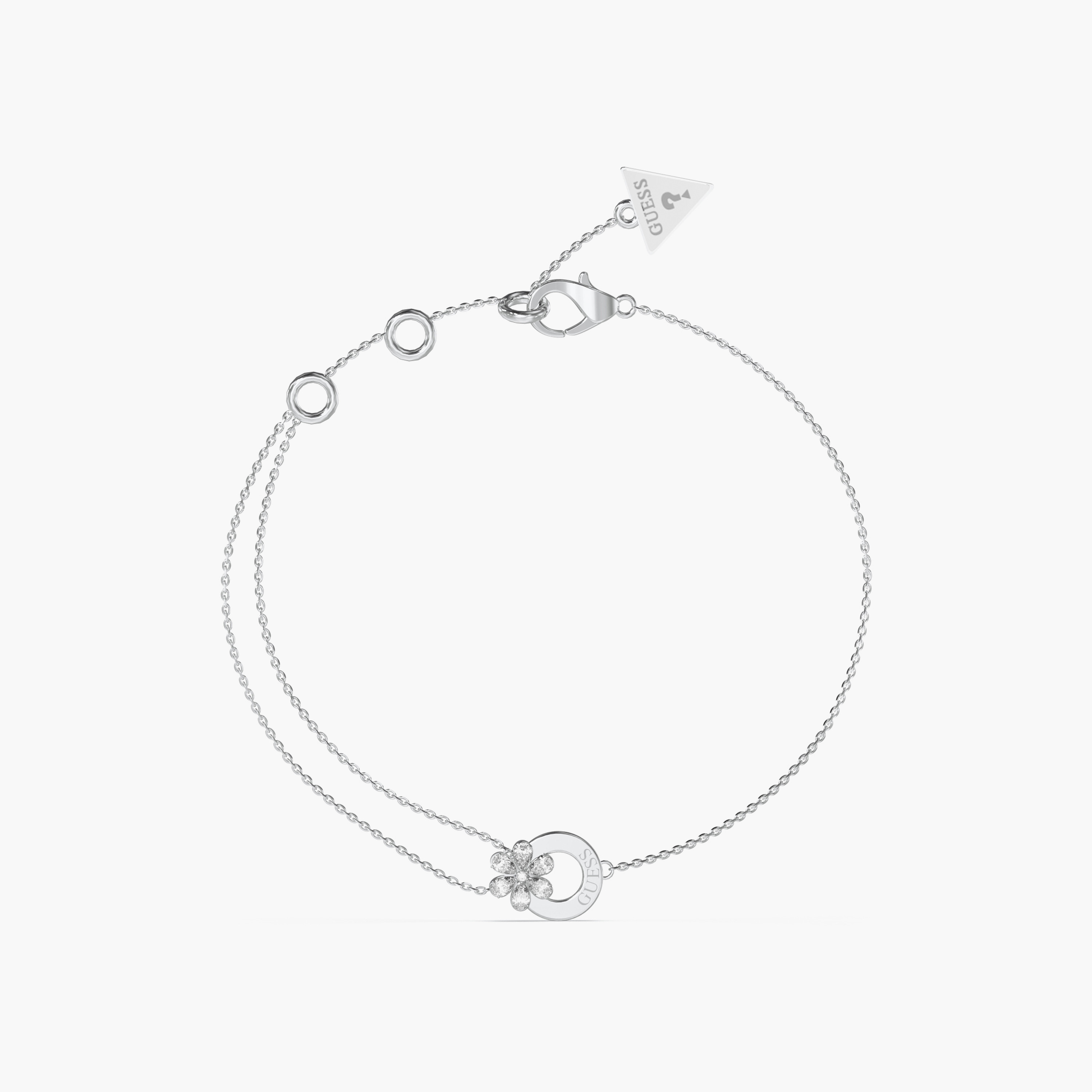 Guess Lily Women Double Chain Bracelet Stainless Steel | JUBB05111-women-watchesandjewellery-jewellery-banglesandbracelets-image-3