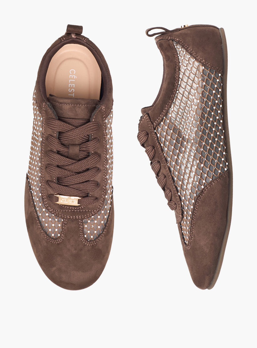 حذاء سنيكرز بتفاصيل شبكية ورباط إغلاق للنساء من سيليست-women-shoes-sneakers-image-1