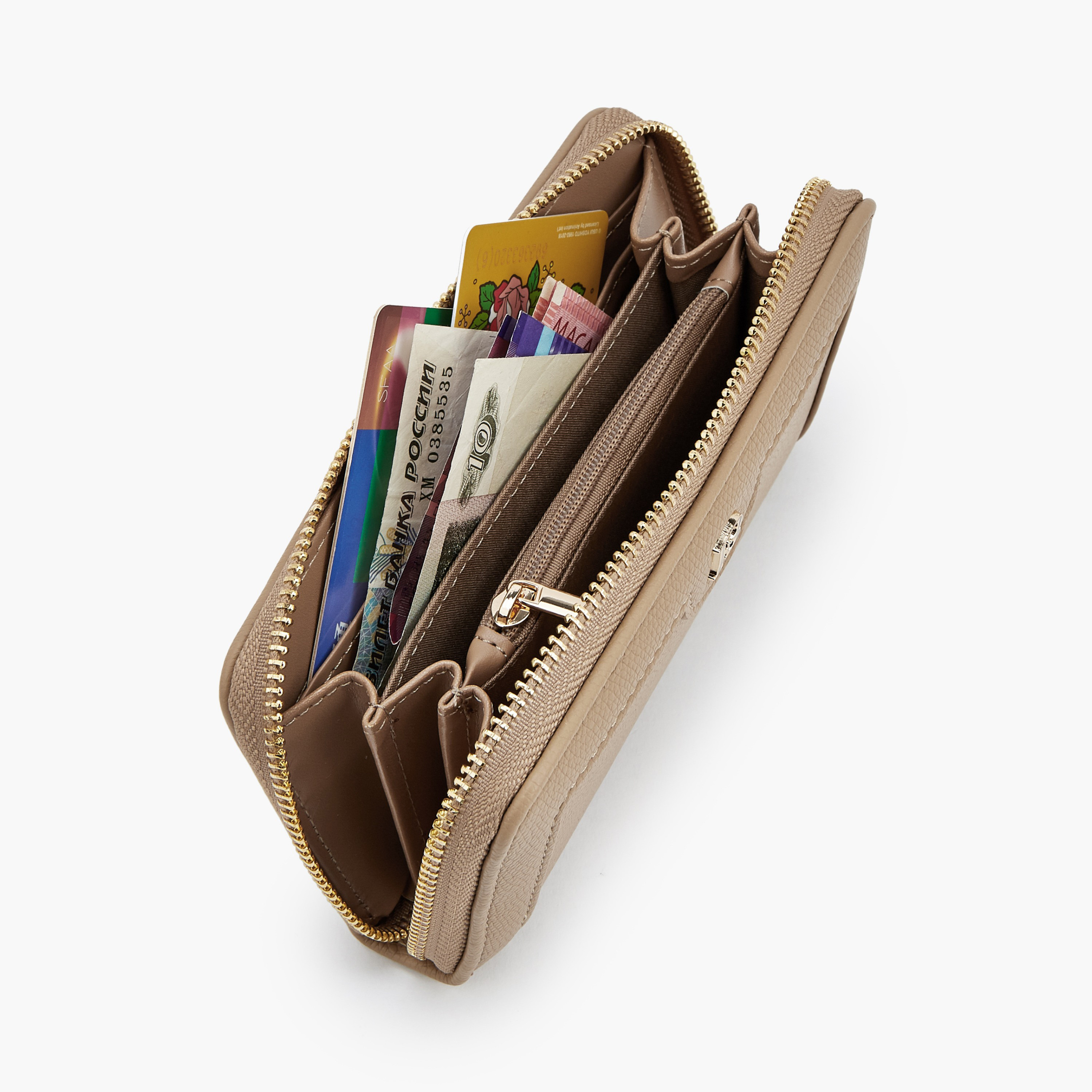 محفظة بارزة الملمس بسحاب إغلاق من فلورا بيلا-women-bagsandwallets-wallets-image-7