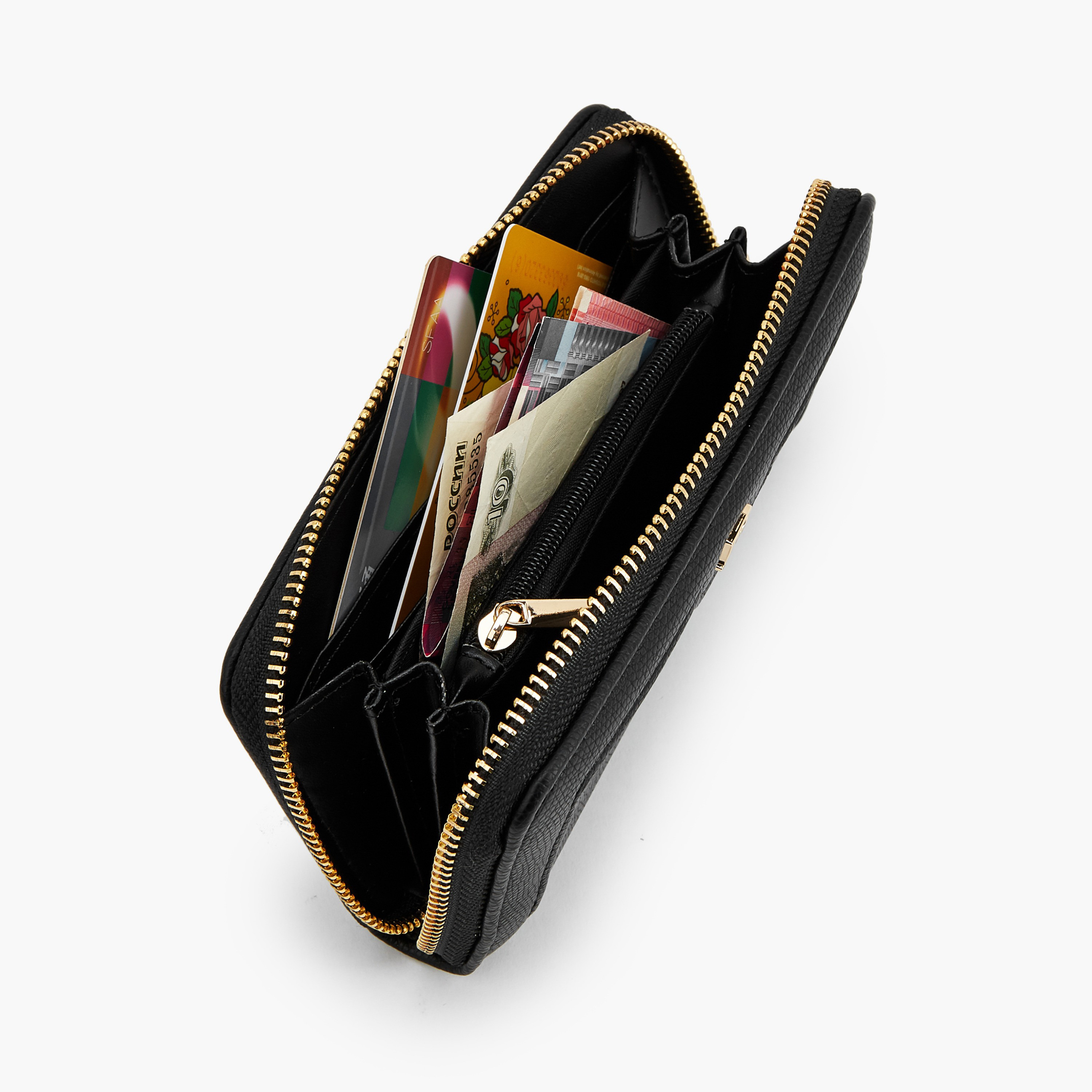 محفظة بارزة الملمس بسحاب إغلاق من فلورا بيلا-women-bagsandwallets-wallets-image-7