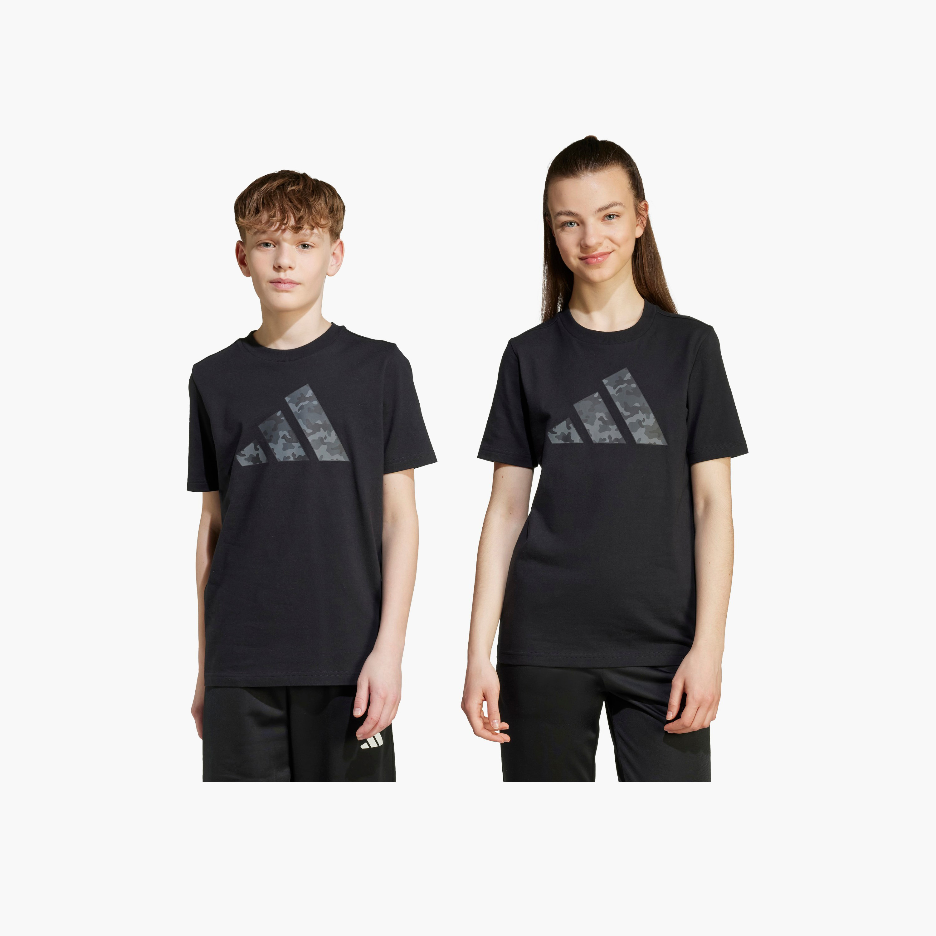 adidas Crew Neck Short Sleeves T-shirt with Logo Print-boys-clothing-sportswear-tops-image-7