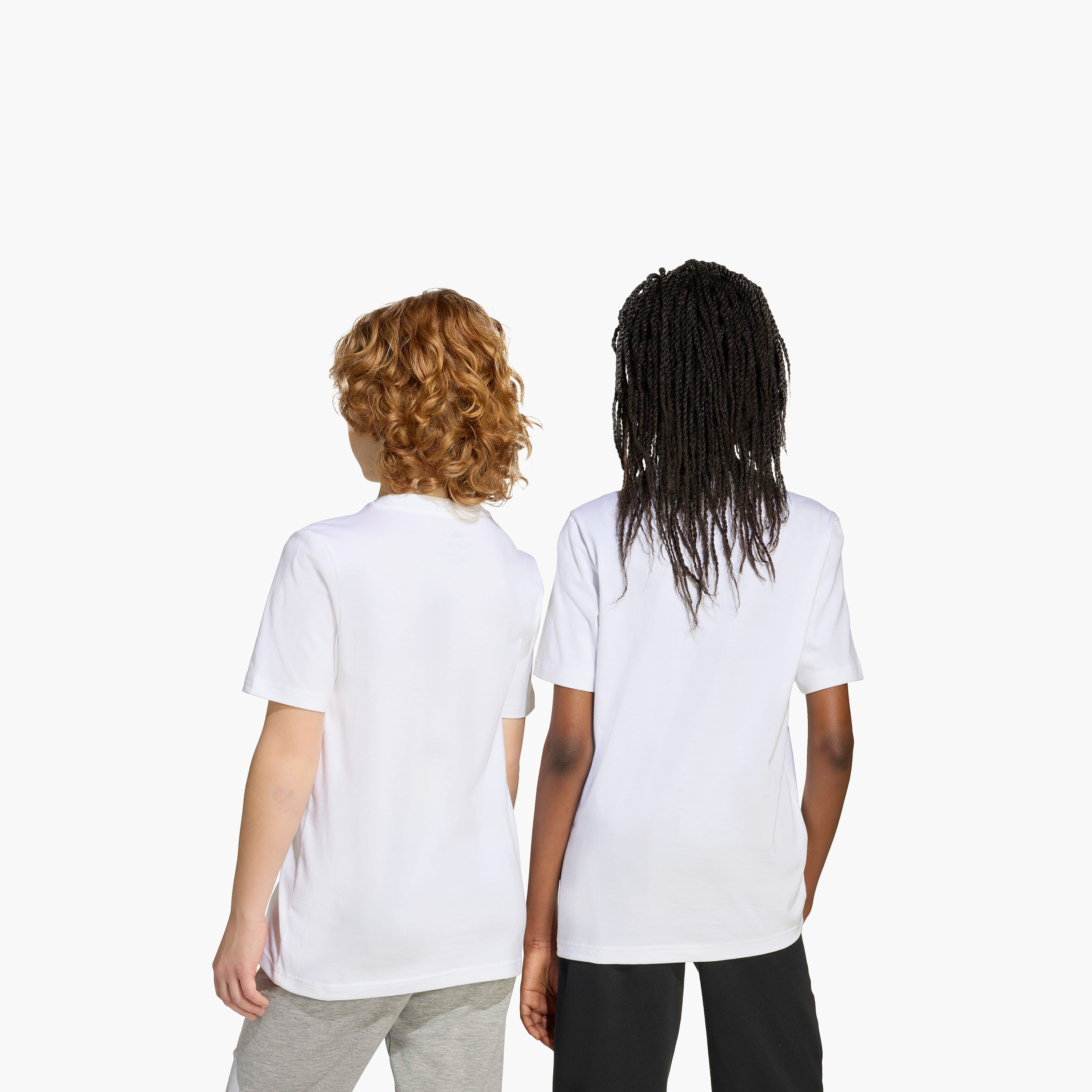تيشيرت بياقة ضيقة وطبعات شعار غرافيتي للبنات من أديداس - قطن - أكمام قصيرة-sports-girls-clothing-tops-image-6