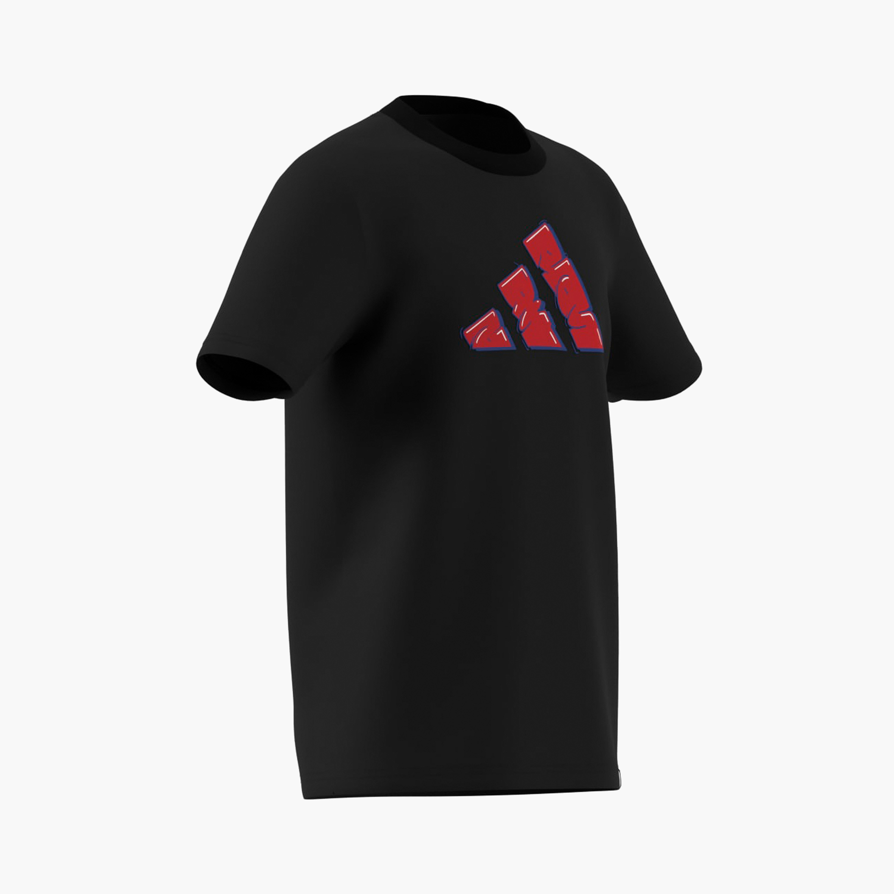 adidas Boys Crew Neck T-shirt with Logo Print - Cotton - Short Sleeves-sports-boys-clothing-tops-image-10