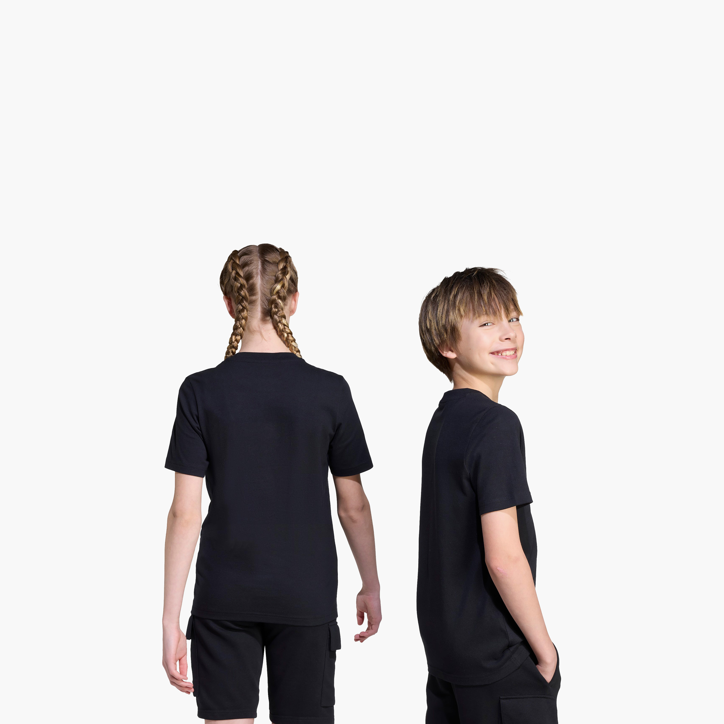 adidas Boys Crew Neck T-shirt with Logo Print - Cotton - Short Sleeves-sports-boys-clothing-tops-image-6
