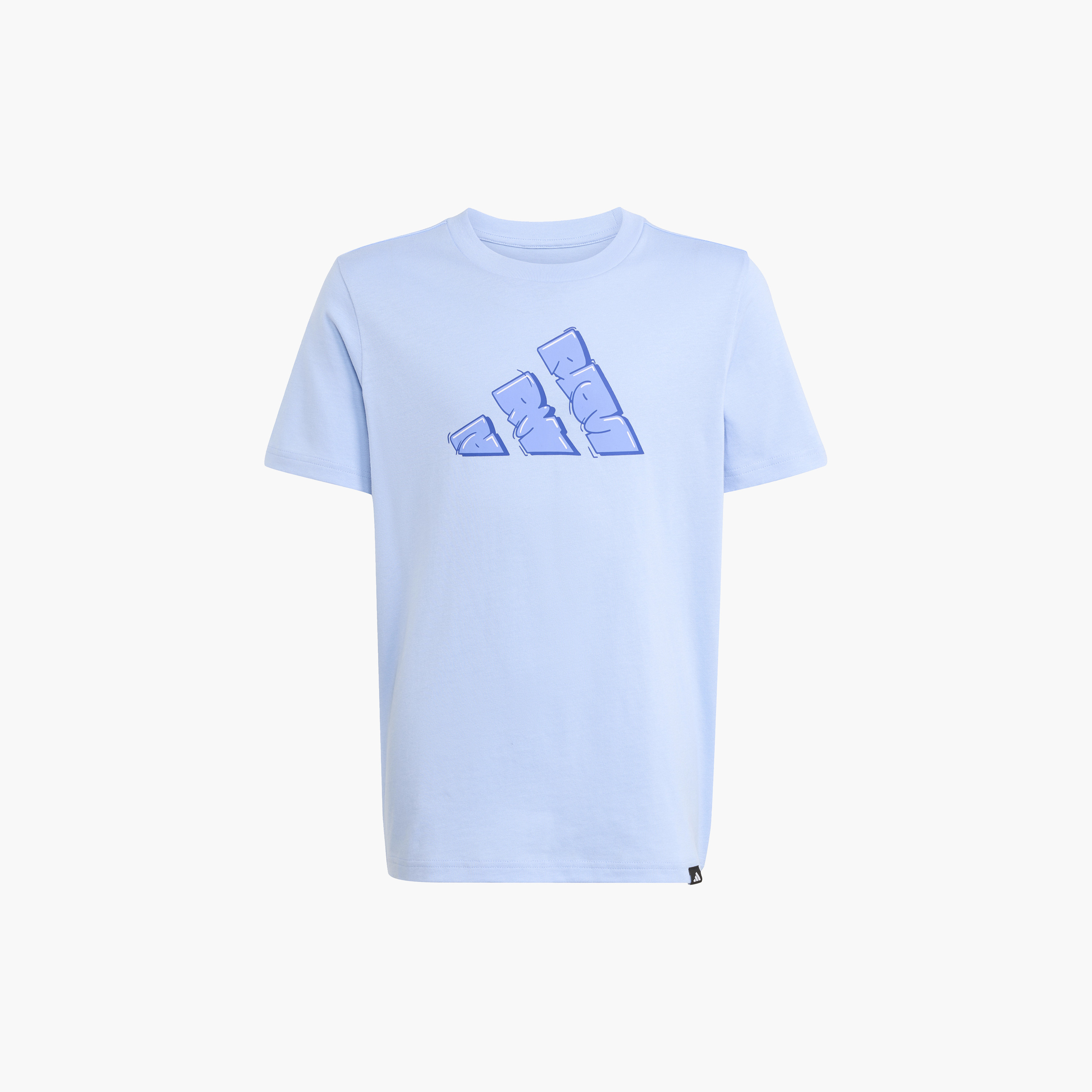 adidas Boys Crew Neck T-shirt with Logo Print - Cotton - Short Sleeves-sports-boys-clothing-tops-image-8