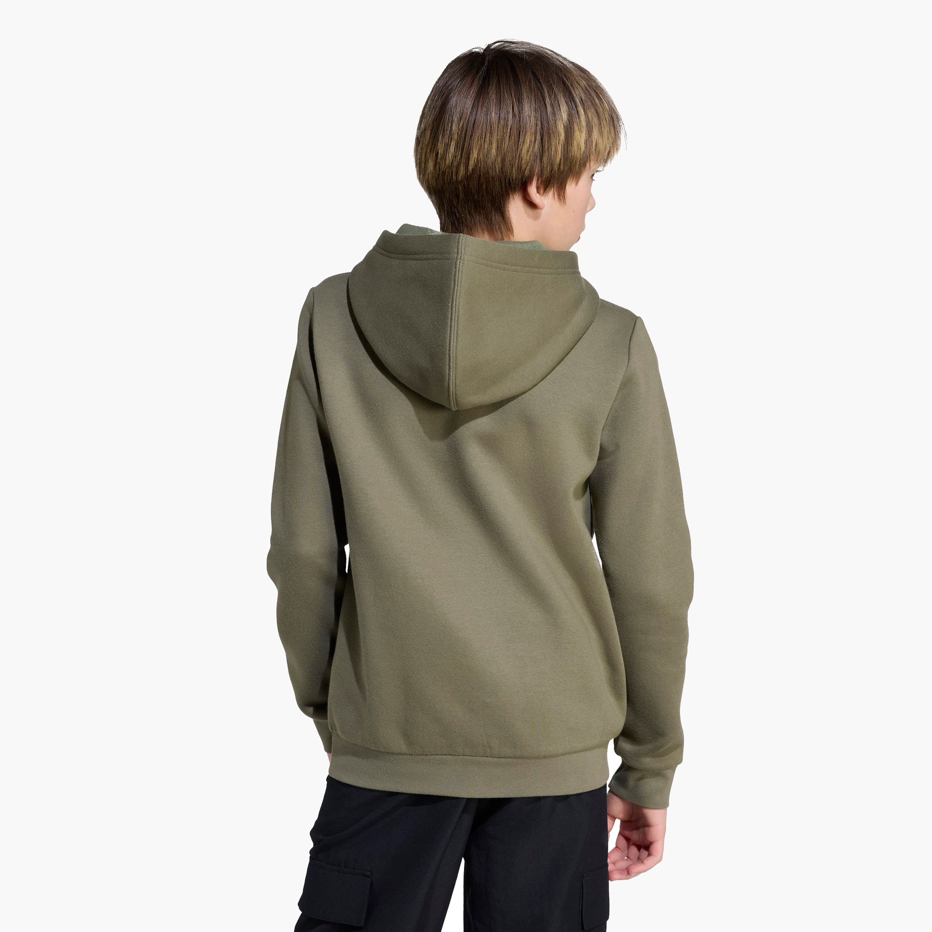 adidas Boys Hooded Neck Sweatshirt with Kangaroo Pocket - Long Sleeves-sports-boys-clothing-tops-image-2