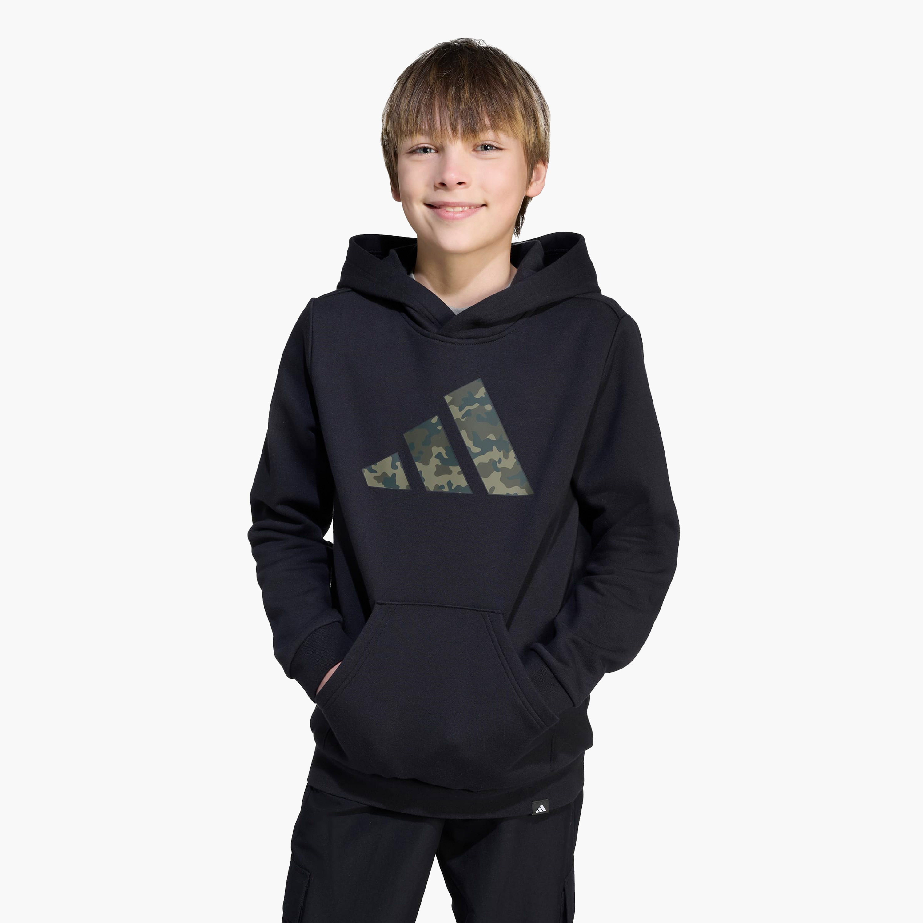 adidas Boys Hooded Neck Sweatshirt with Kangaroo Pocket - Long Sleeves-boys-clothing-sweatshirts-image-1