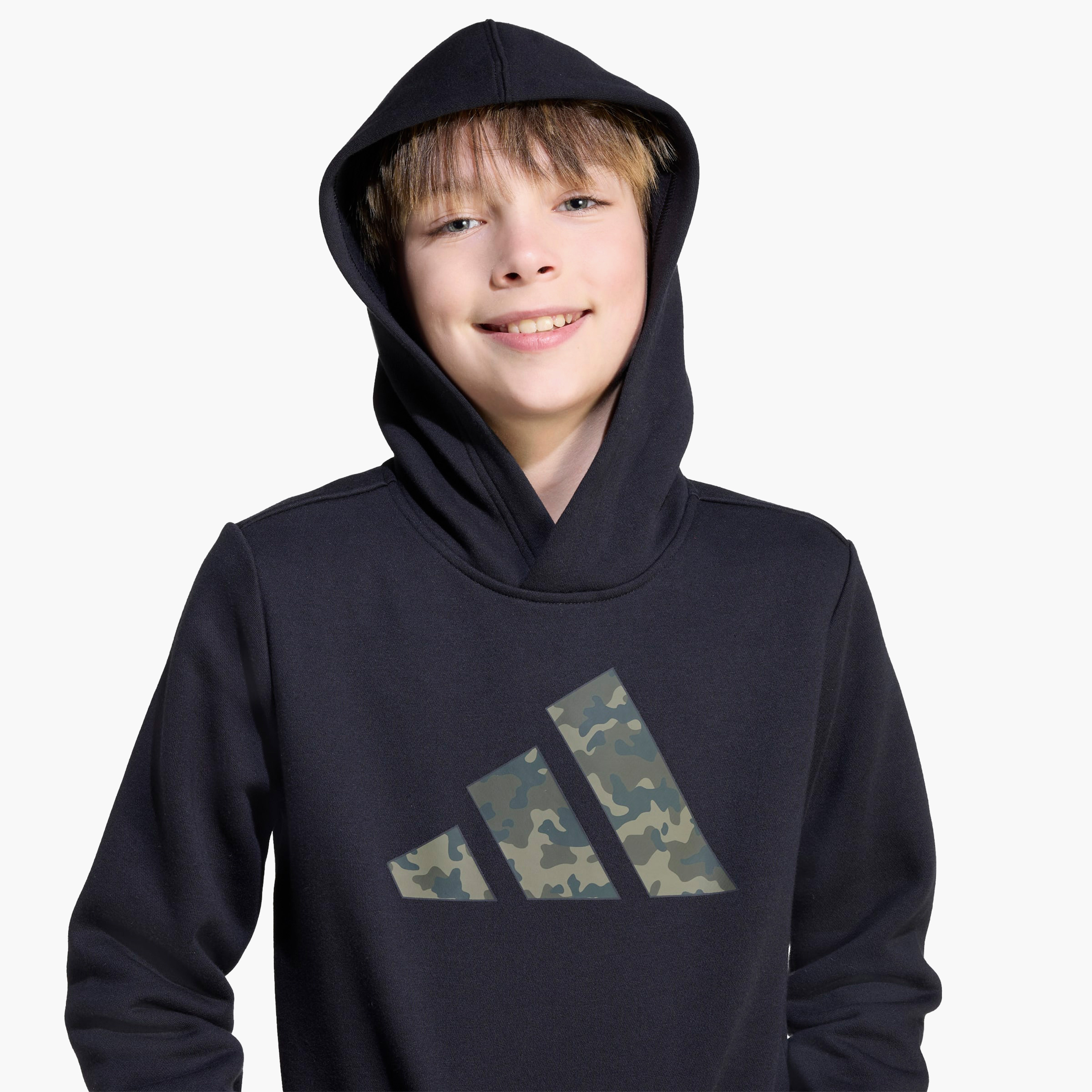 adidas Boys Hooded Neck Sweatshirt with Kangaroo Pocket - Long Sleeves-boys-clothing-sweatshirts-image-4
