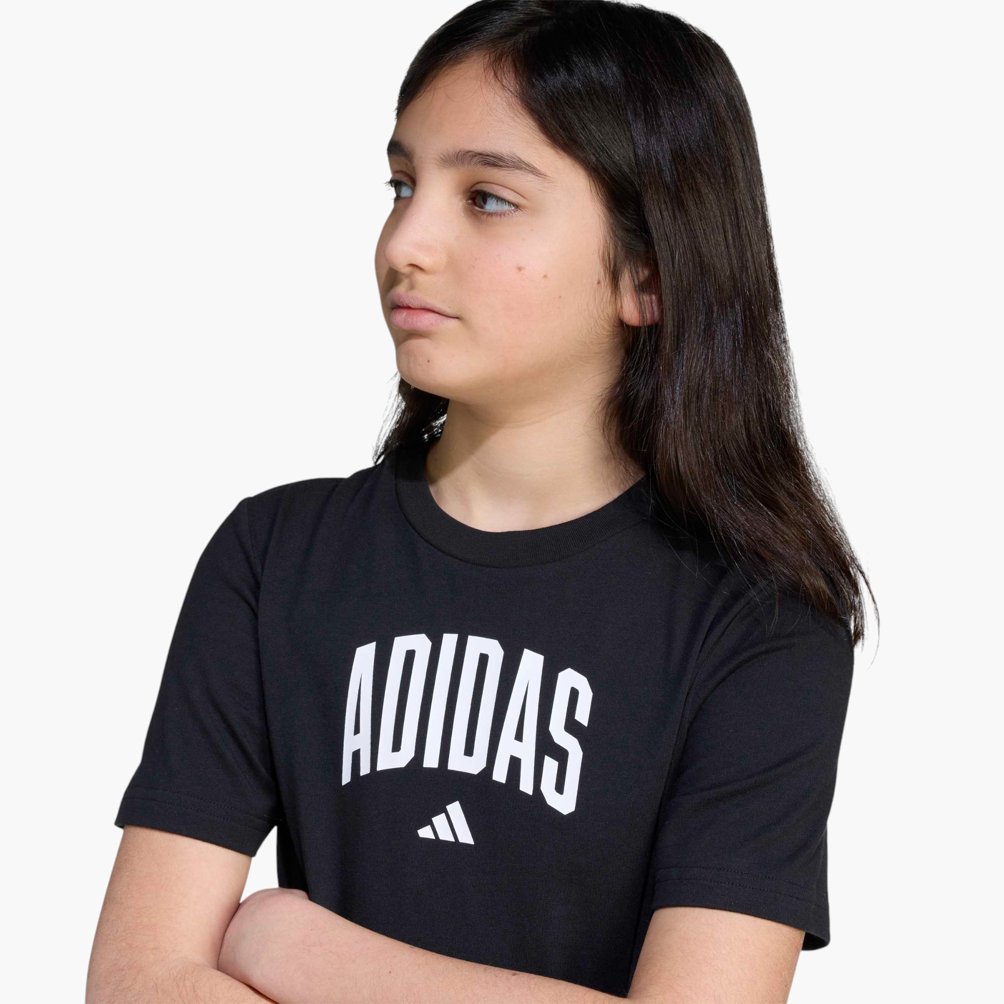 adidas Boys Crew Neck T-shirt with Logo Print - Cotton - Short Sleeves-sports-boys-clothing-tops-image-4