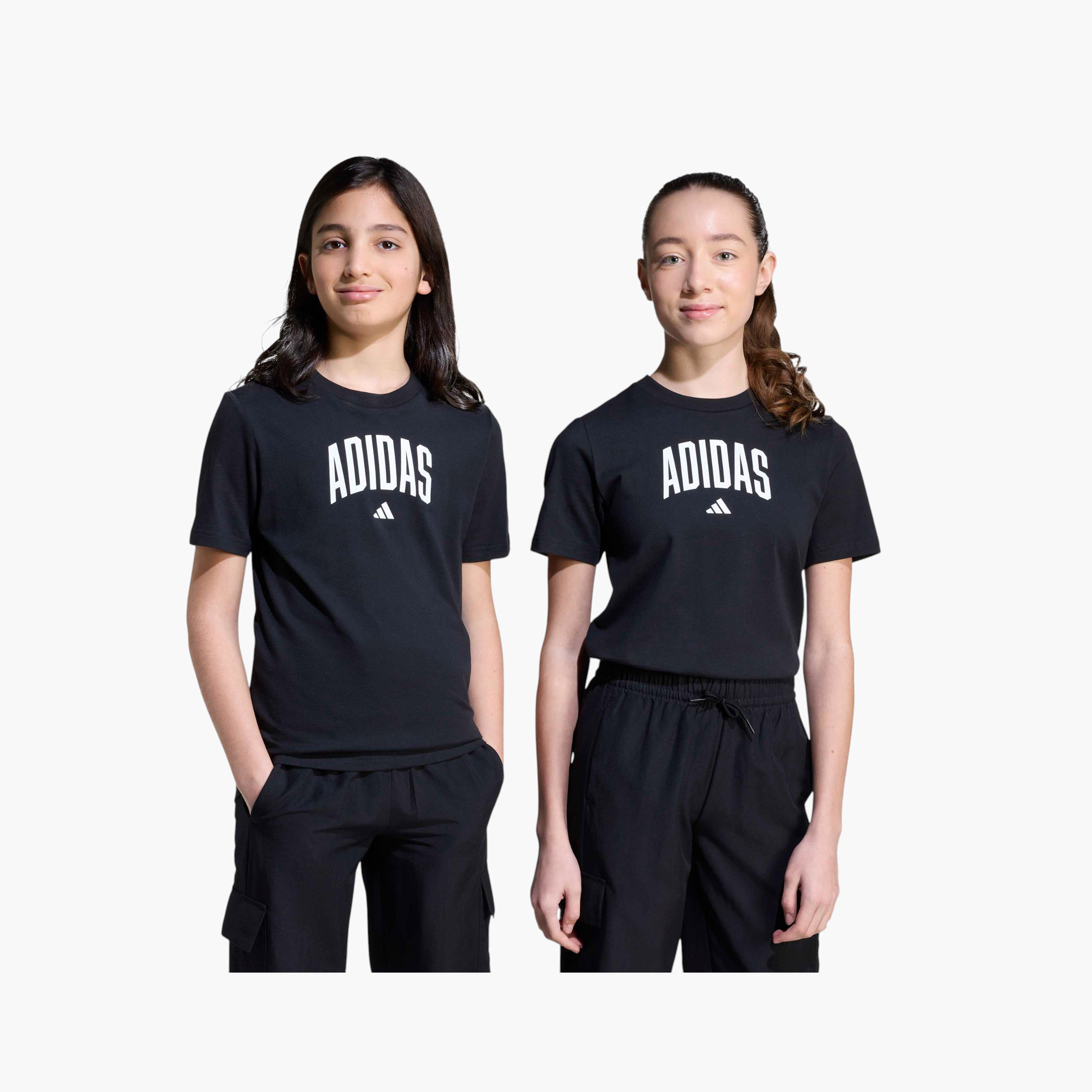 adidas Boys Crew Neck T-shirt with Logo Print - Cotton - Short Sleeves-sports-boys-clothing-tops-image-7