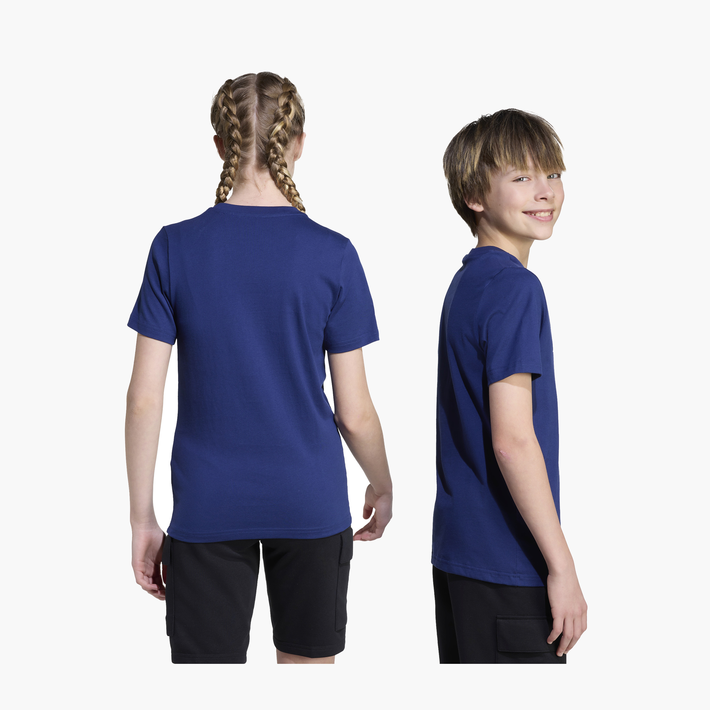 adidas Boys Crew Neck T-shirt with Logo Print - Cotton - Short Sleeves-sports-boys-clothing-tops-image-6