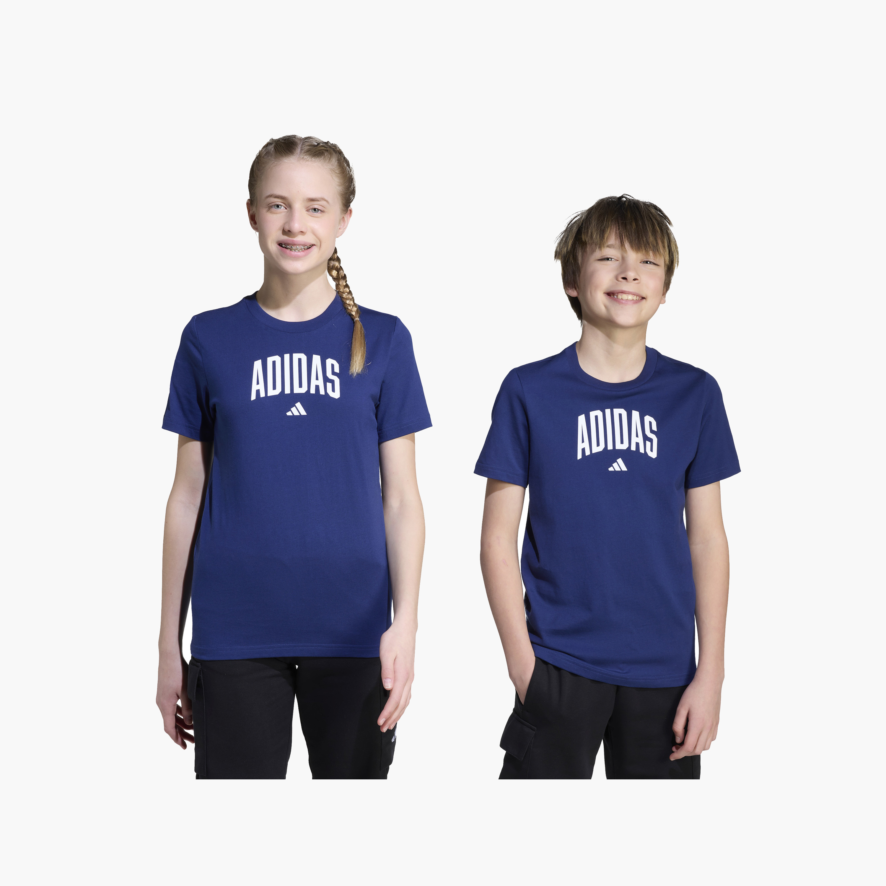 adidas Boys Crew Neck T-shirt with Logo Print - Cotton - Short Sleeves-sports-boys-clothing-tops-image-7