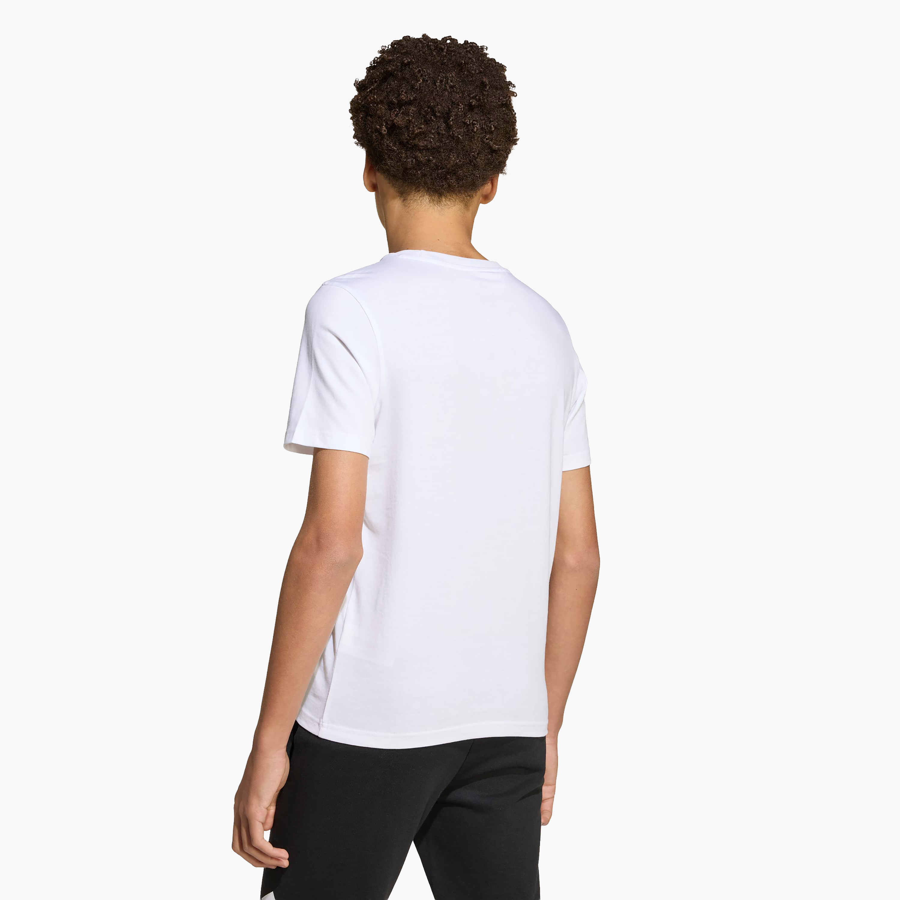 adidas Boys Crew Neck T-shirt with Graphic Print - Cotton - Short Sleeves-sports-boys-clothing-tops-image-3