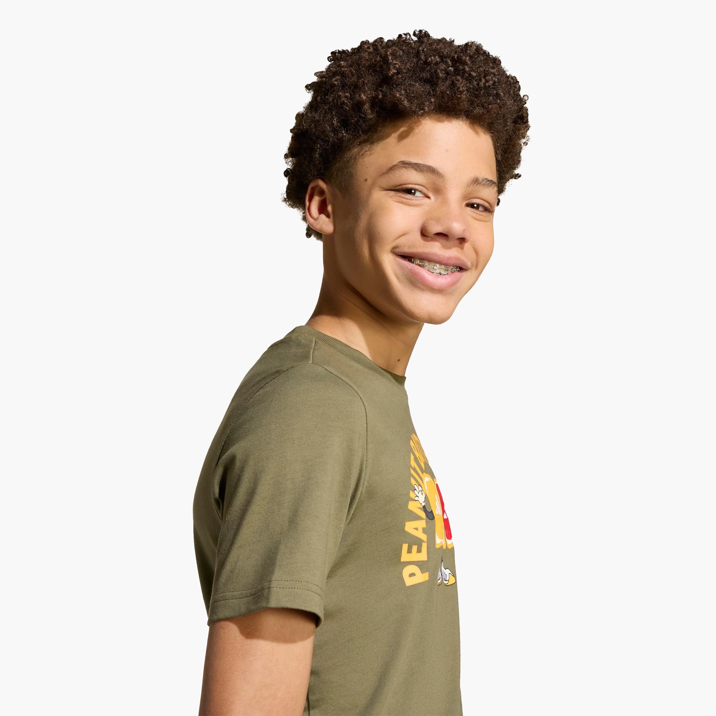 adidas Boys Crew Neck T-shirt with Graphic Print - Cotton - Short Sleeves-sports-boys-clothing-tops-image-4