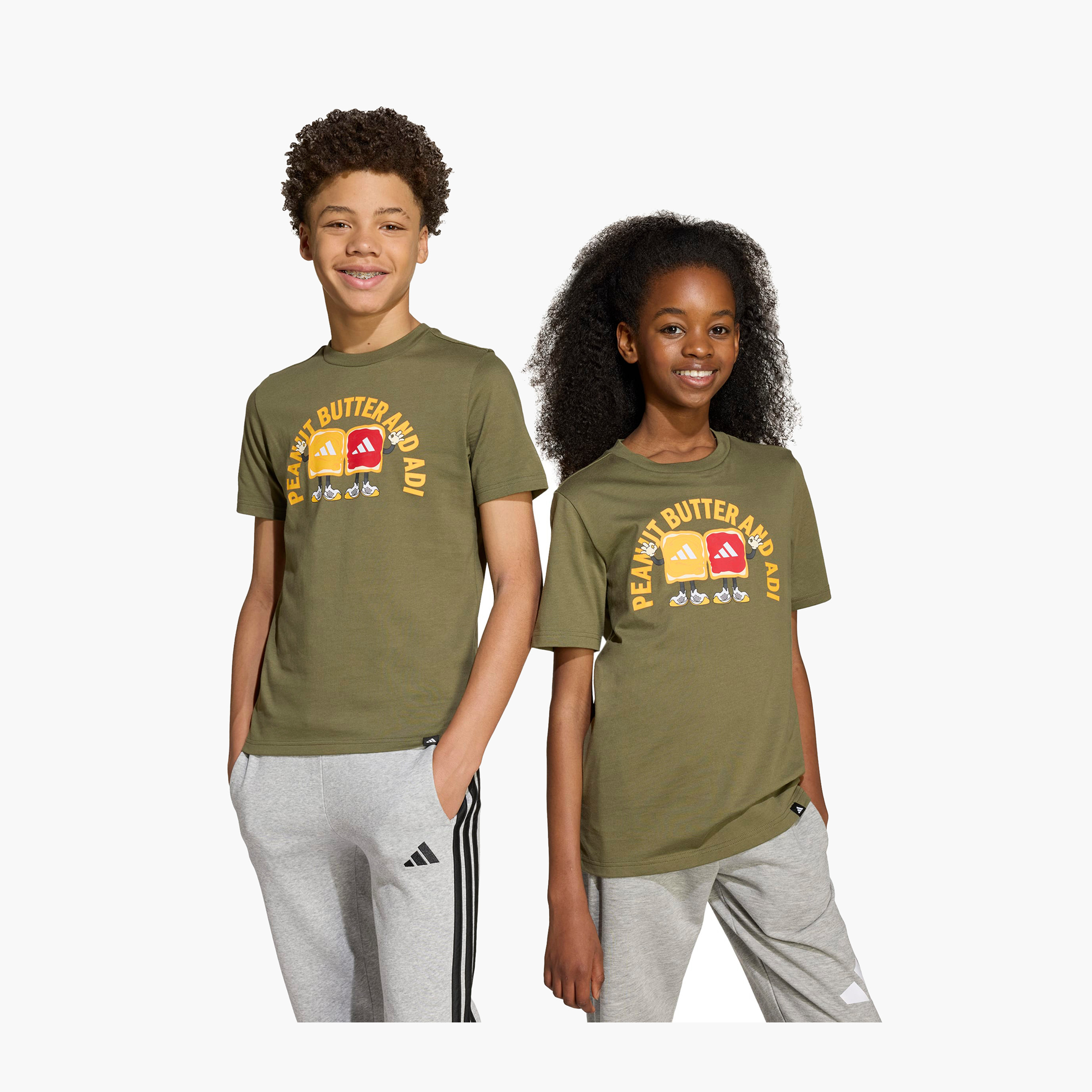 adidas Boys Crew Neck T-shirt with Graphic Print - Cotton - Short Sleeves-sports-boys-clothing-tops-image-7