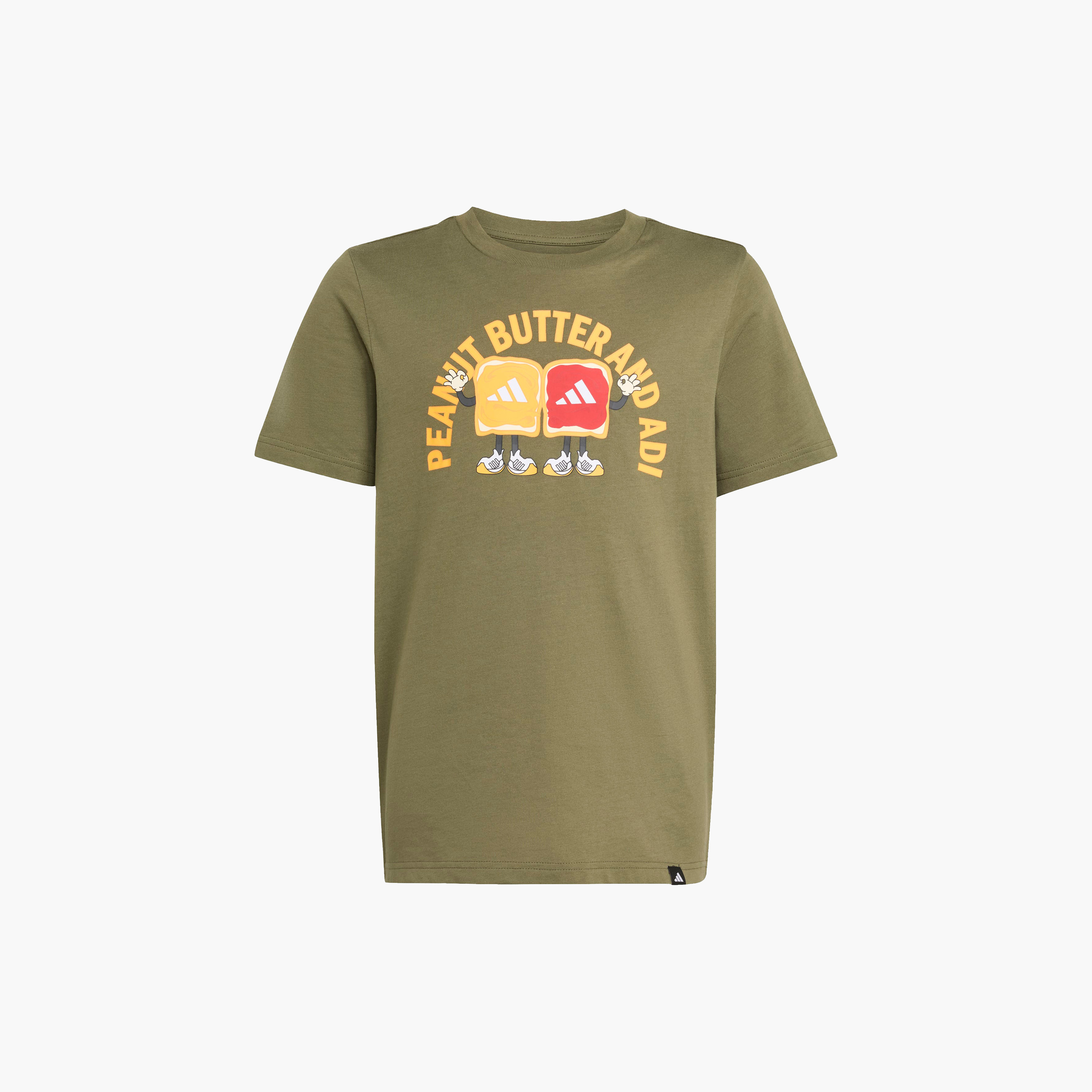 adidas Boys Crew Neck T-shirt with Graphic Print - Cotton - Short Sleeves-sports-boys-clothing-tops-image-8