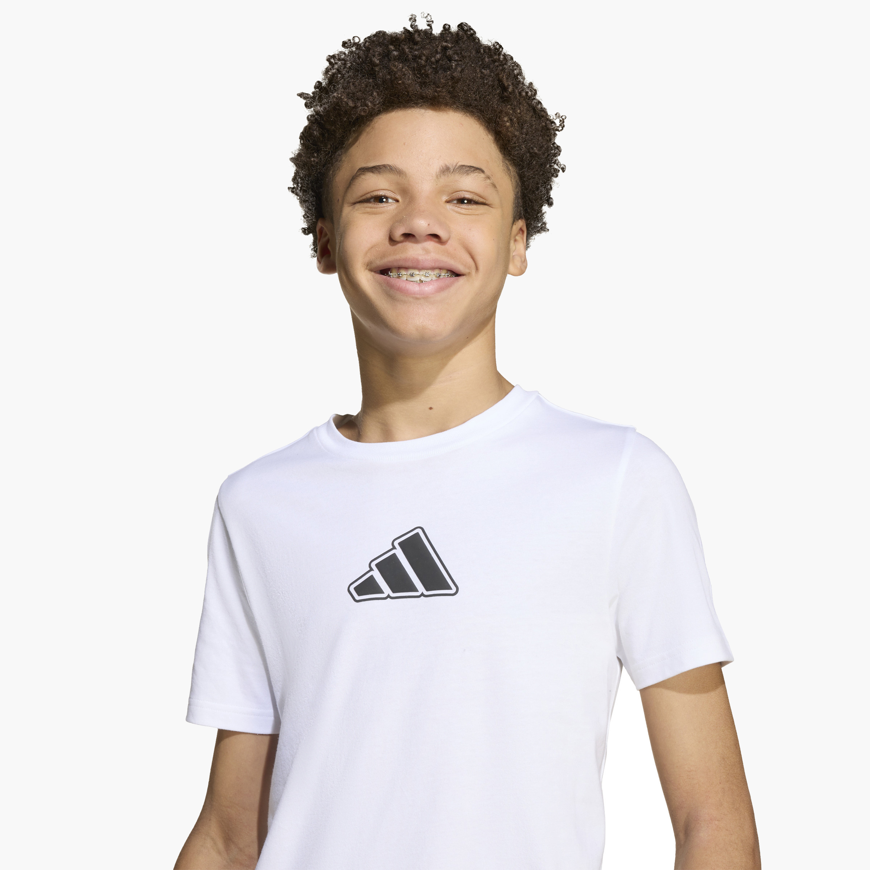 adidas Logo Print Crew Neck T-shirt-boys-clothing-sportswear-tops-image-4