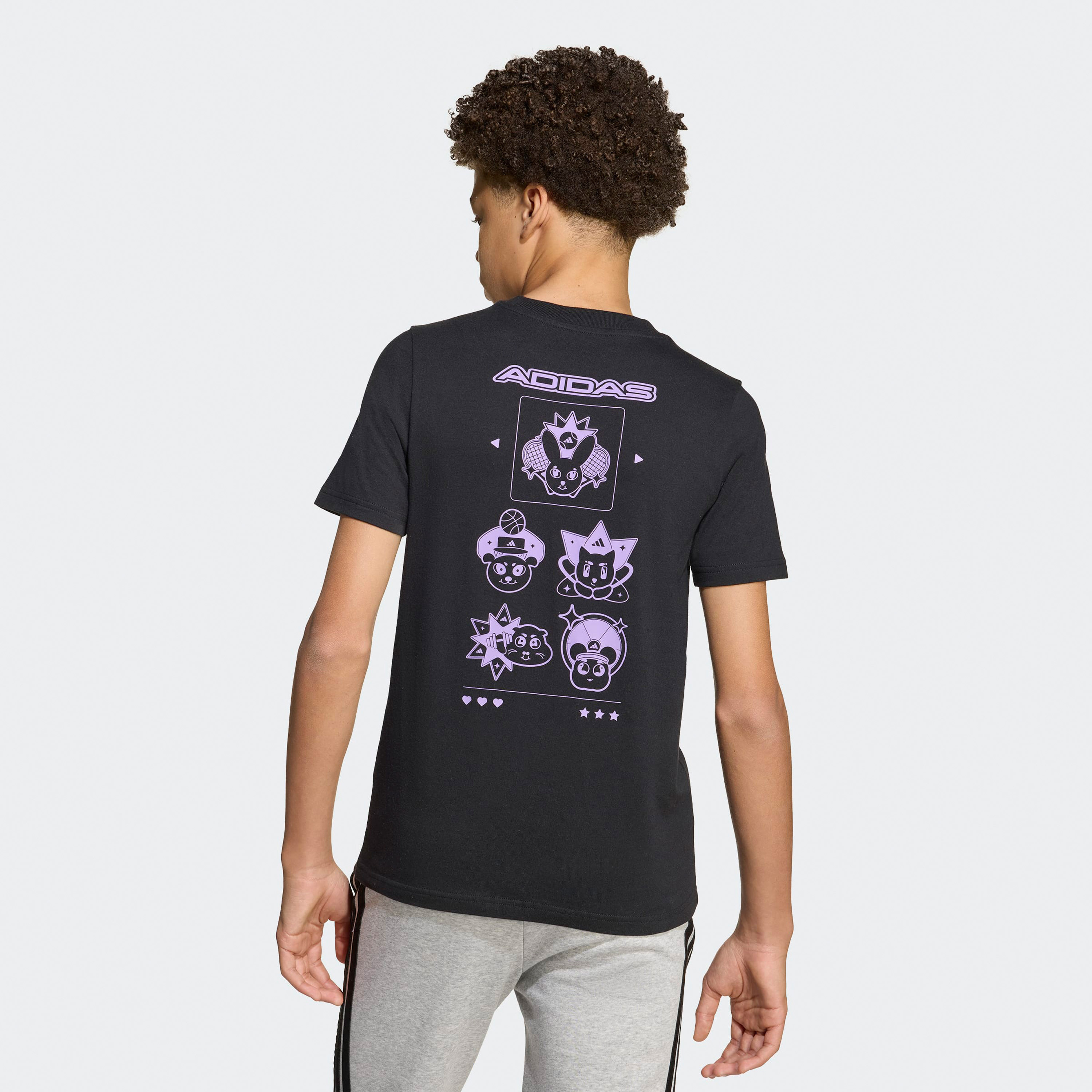 adidas Logo Print Crew Neck T-shirt-boys-clothing-sportswear-tops-image-2