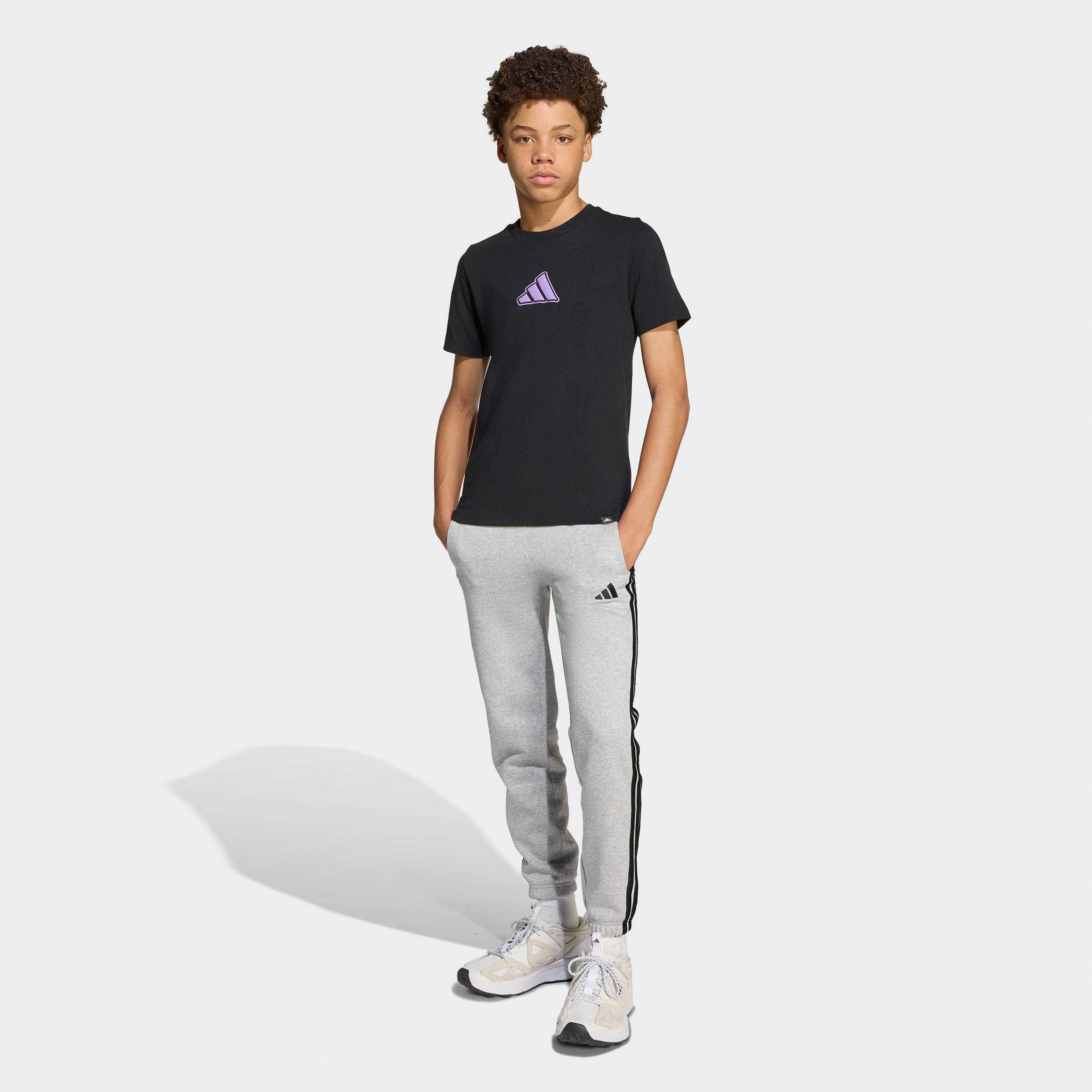 adidas Logo Print Crew Neck T-shirt-boys-clothing-sportswear-tops-image-3