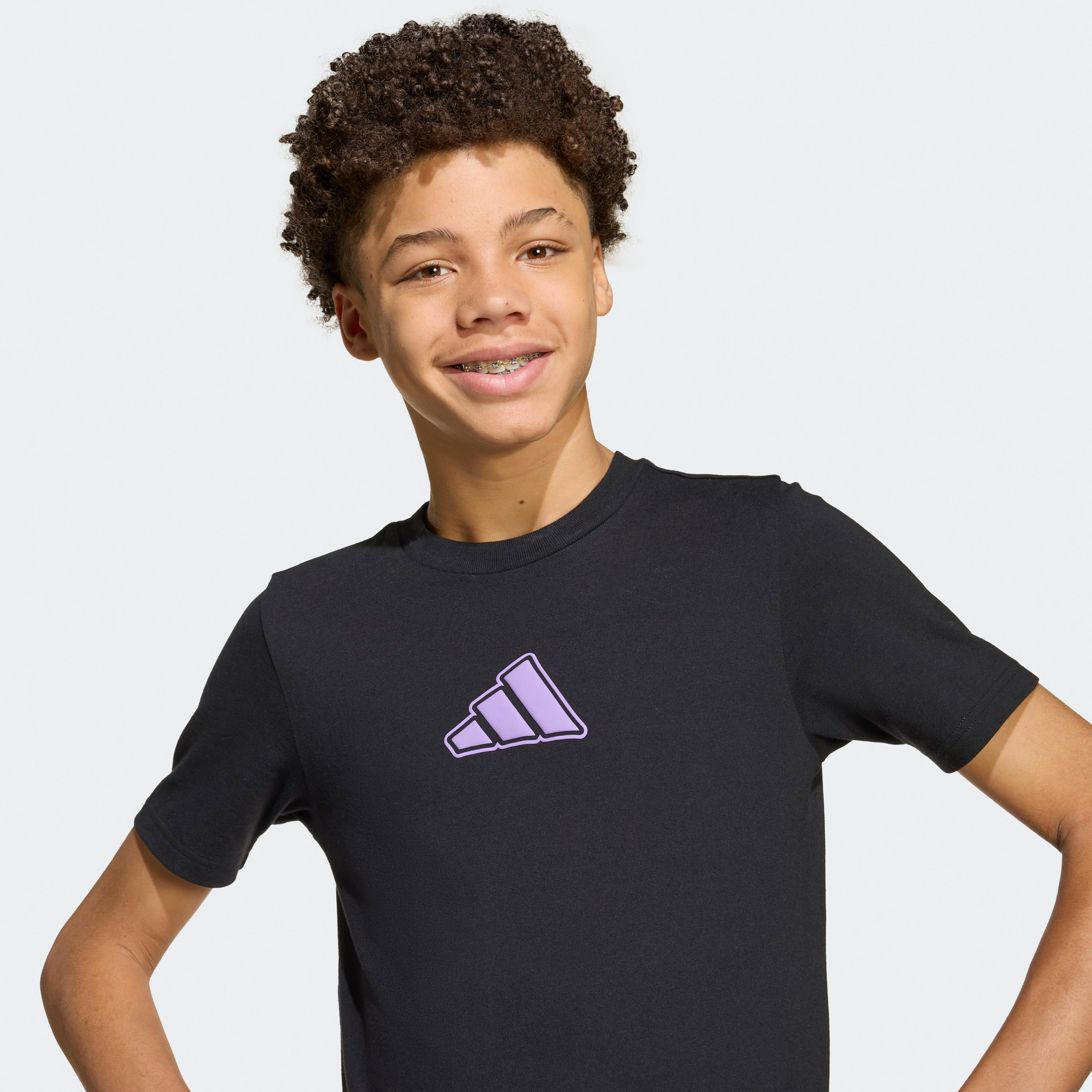 adidas Logo Print Crew Neck T-shirt-boys-clothing-sportswear-tops-image-4
