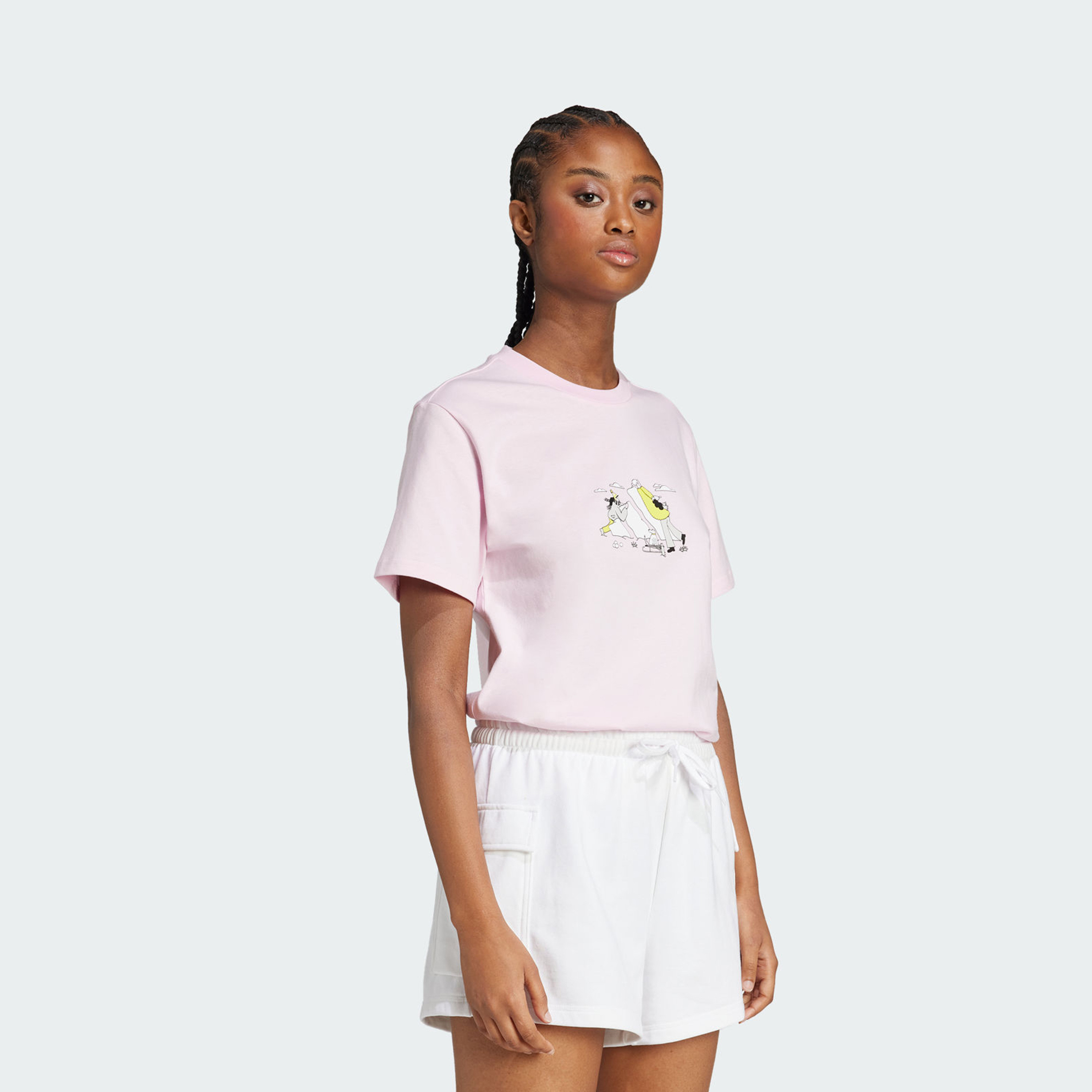 adidas Women's Doodle Graphic T-Shirt JV6082 | OE-women-clothing-tshirts-image-2