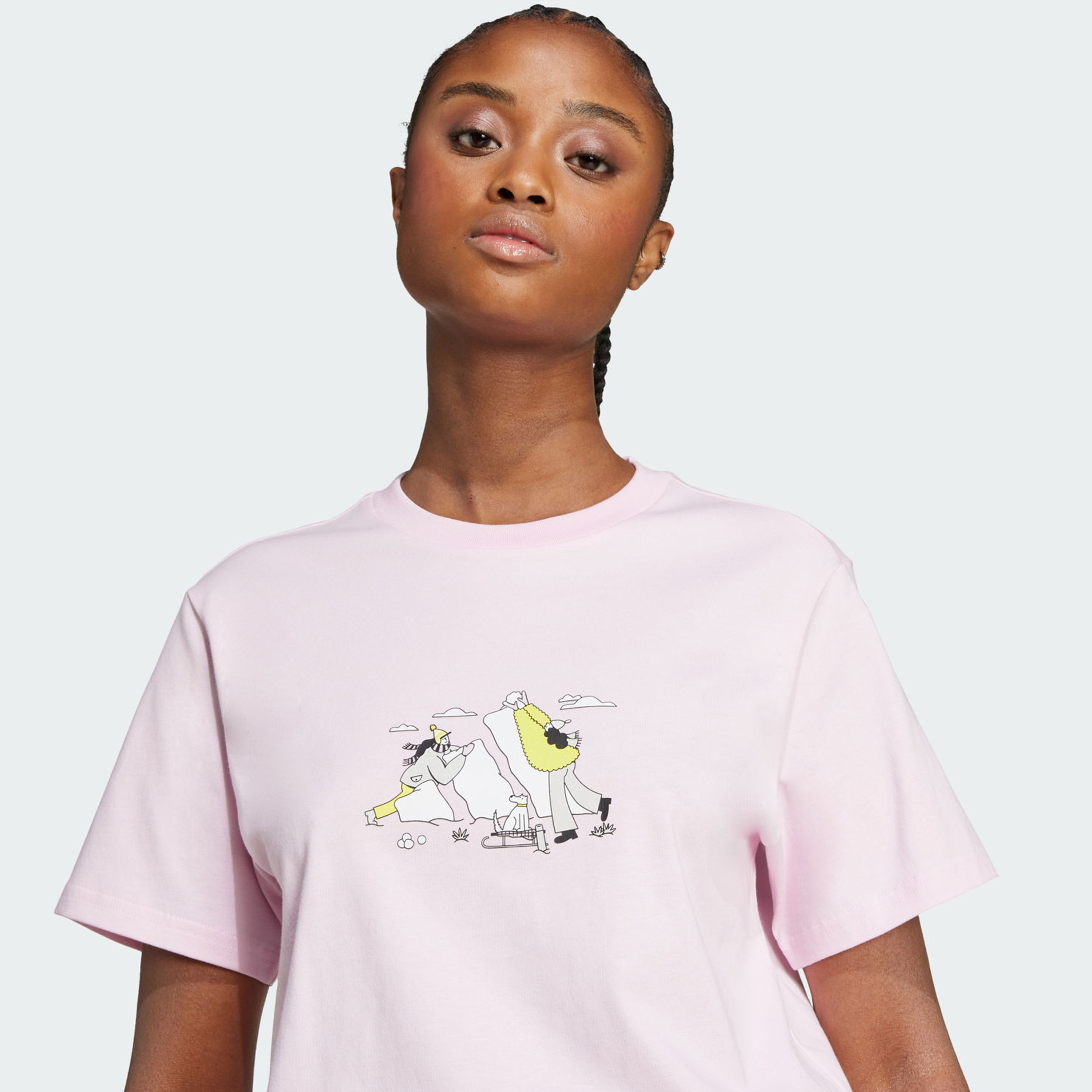 adidas Women's Doodle Graphic T-Shirt JV6082 | OE-women-clothing-tshirts-image-4